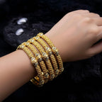 Traditional 6-Piece Gold Plated Bangles Set
