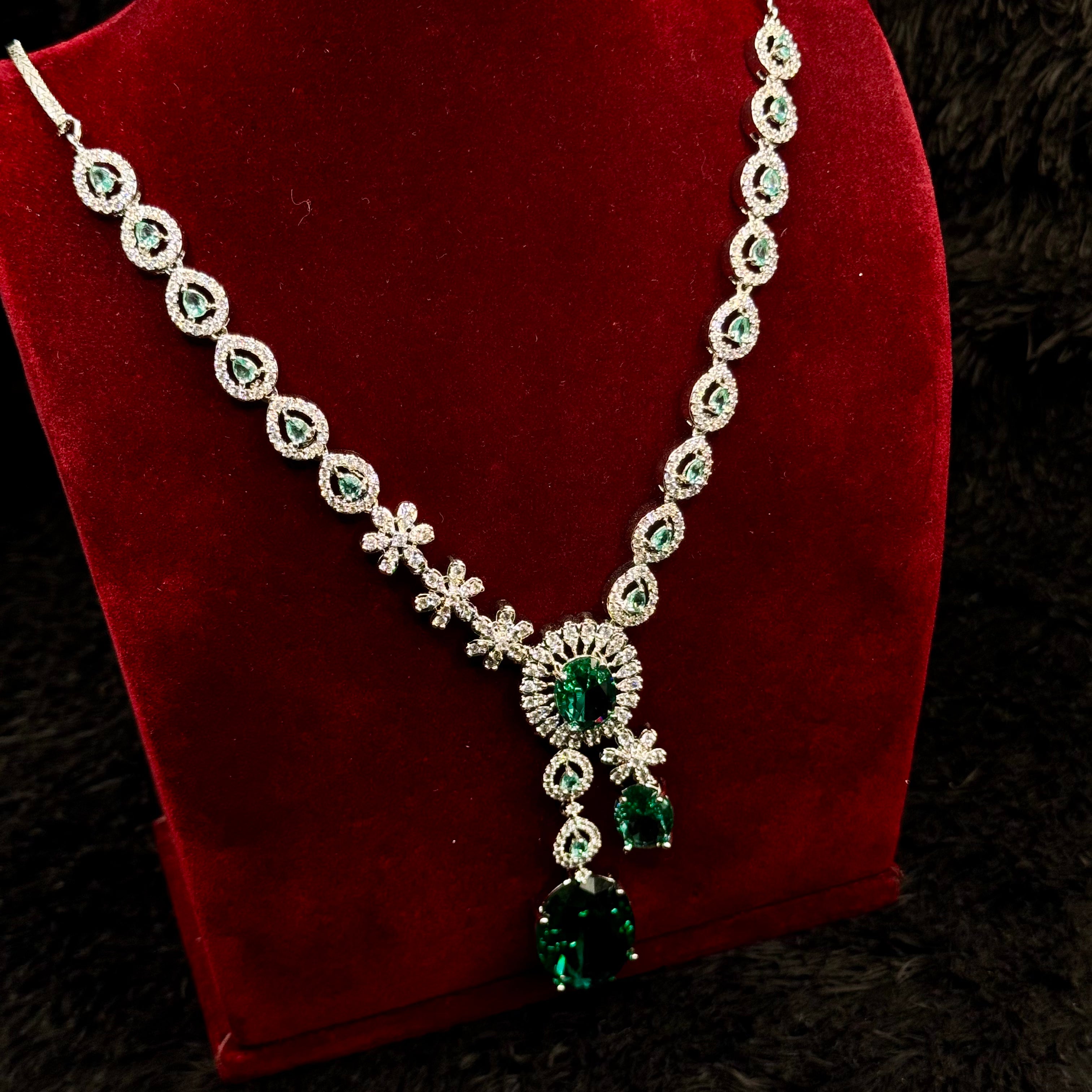 Indian AD Cubic Jewelry Set