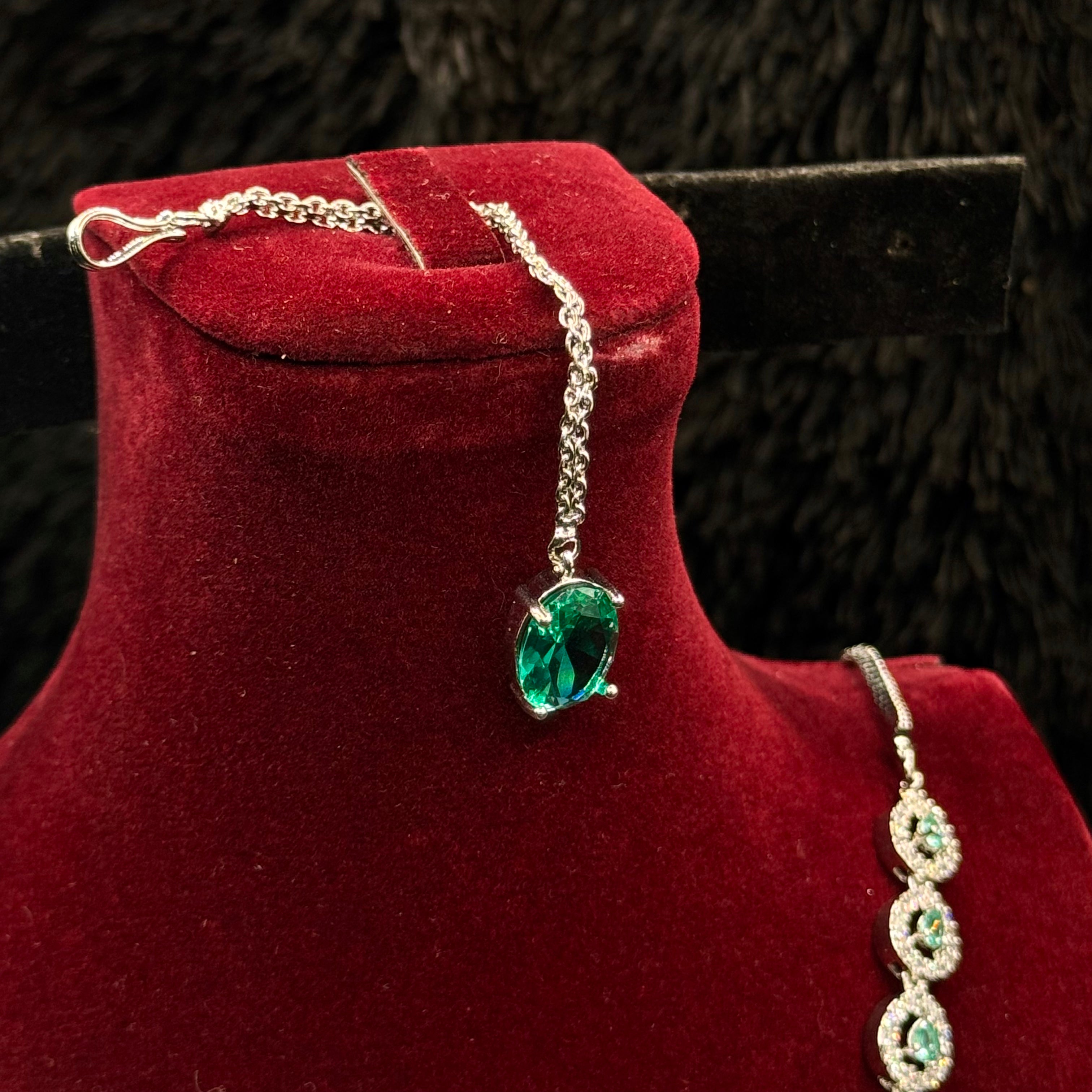 Indian AD Cubic Jewelry Set