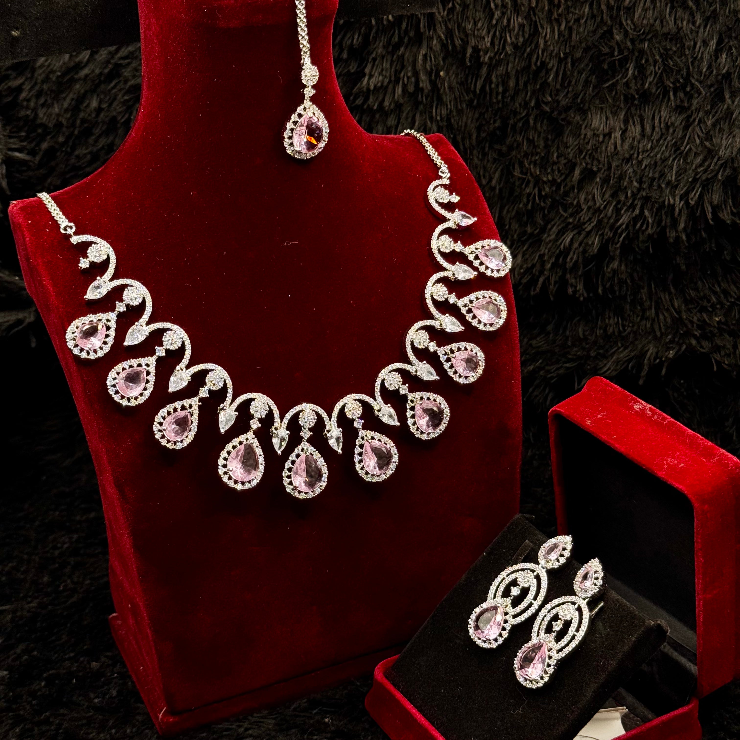 Indian AD Cubic Jewelry Set