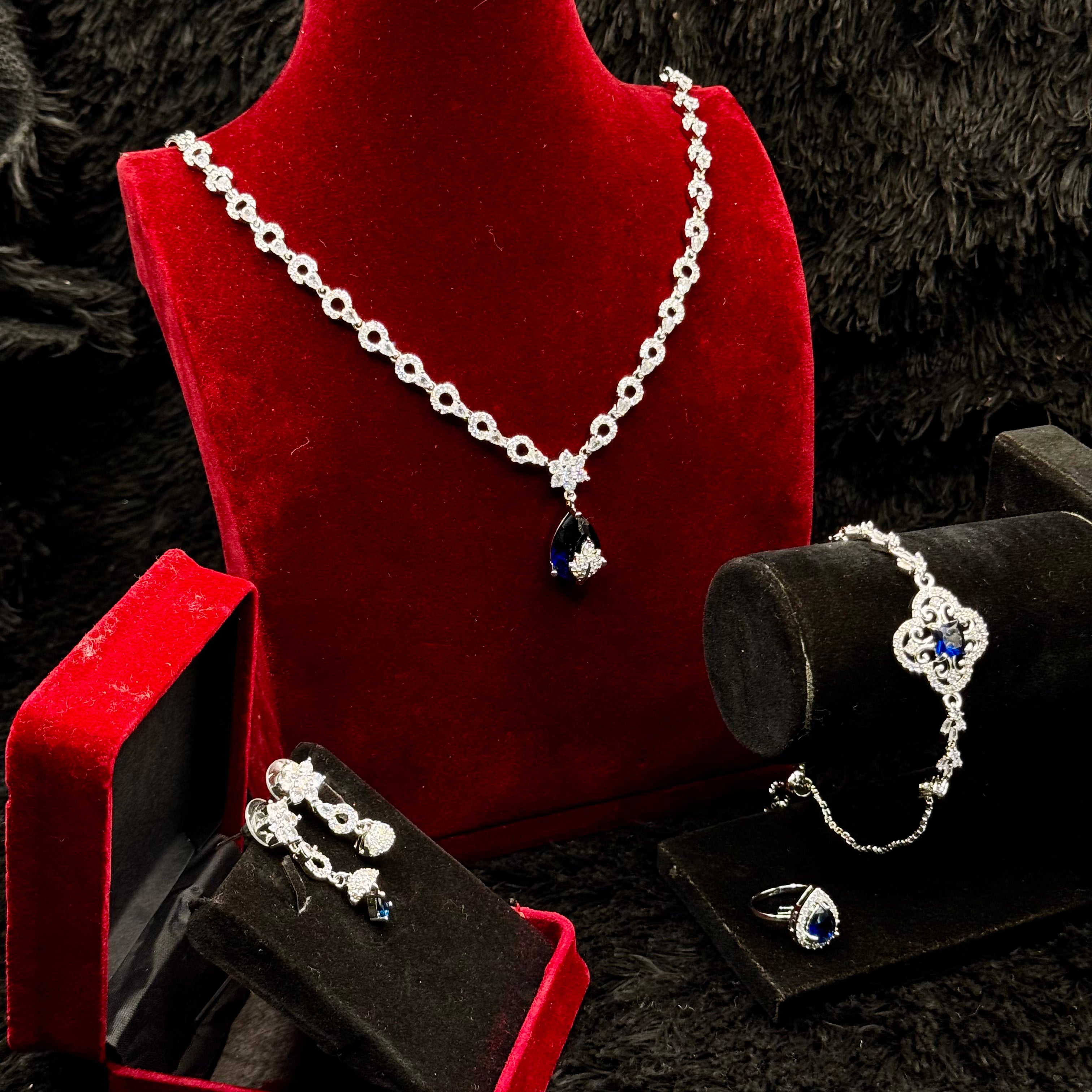 Indian AD Cubic Combo Jewelry Set