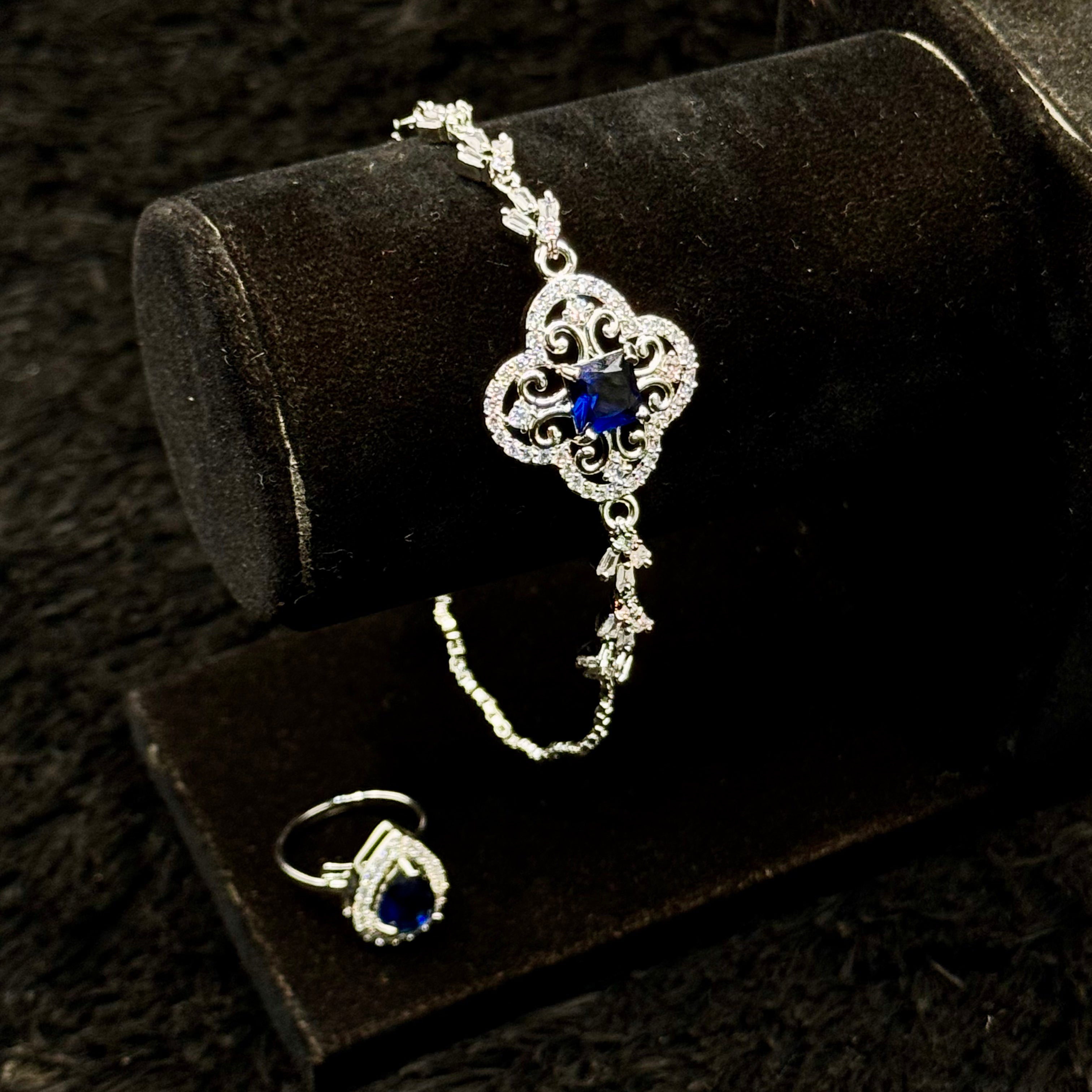 Indian AD Cubic Combo Jewelry Set