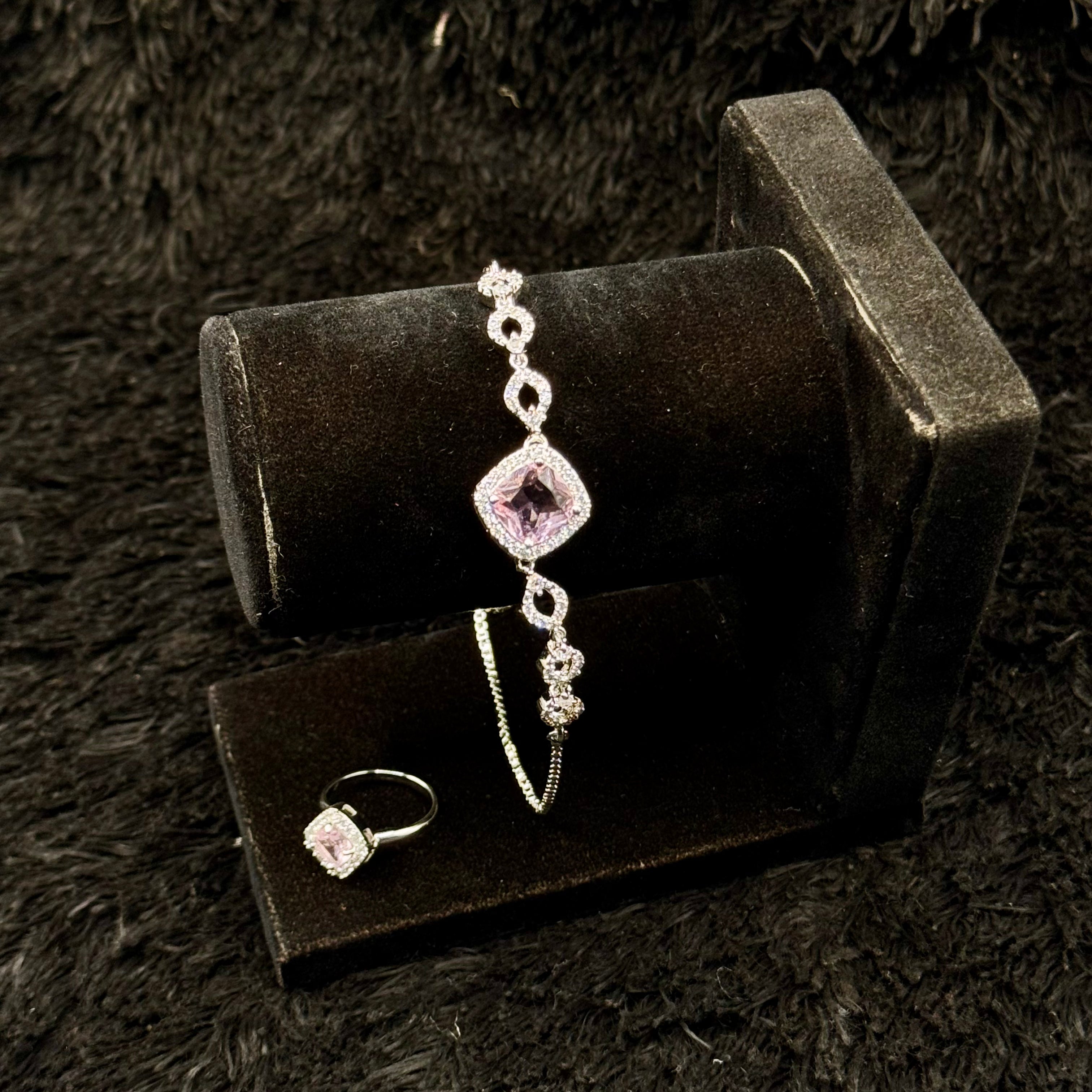 Premium Indian AD Cubic Combo Jewelry Set