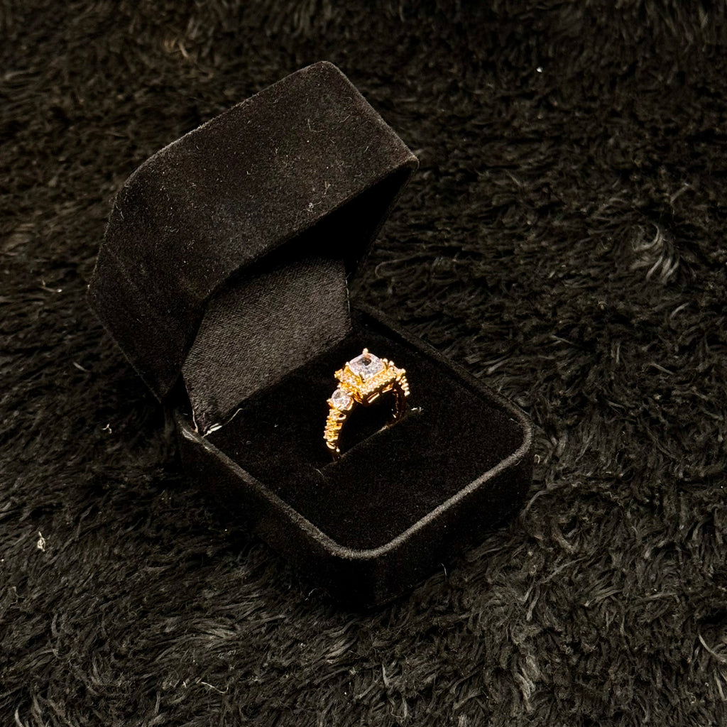 Sparkling Zircon Adjustable Rings