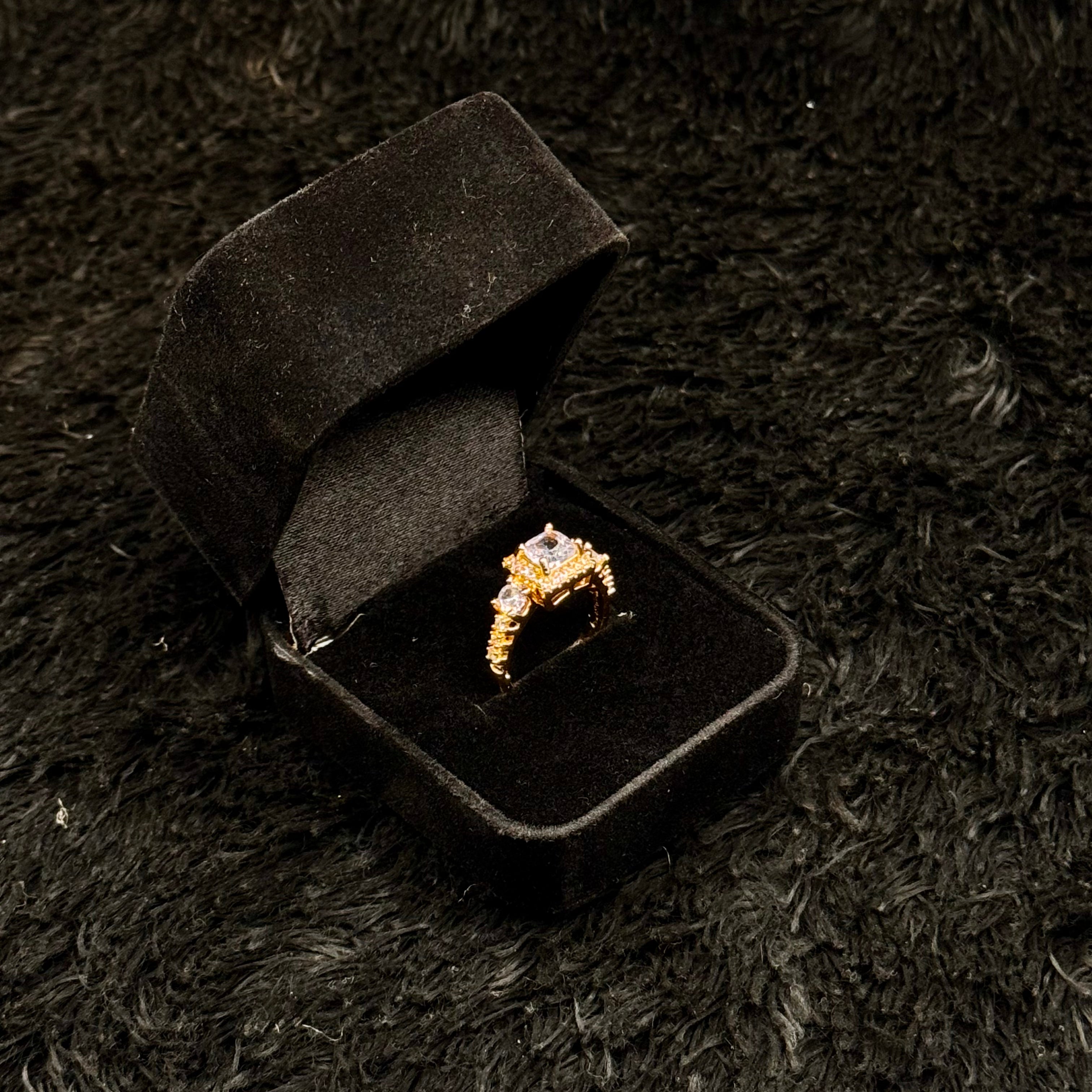 Sparkling Zircon Adjustable Rings
