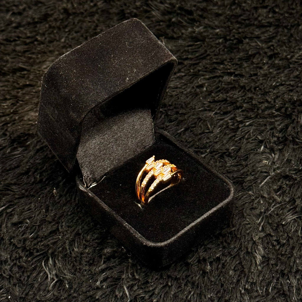 Sparkling Zircon Adjustable Rings