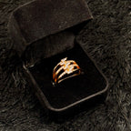 Sparkling Zircon Adjustable Rings