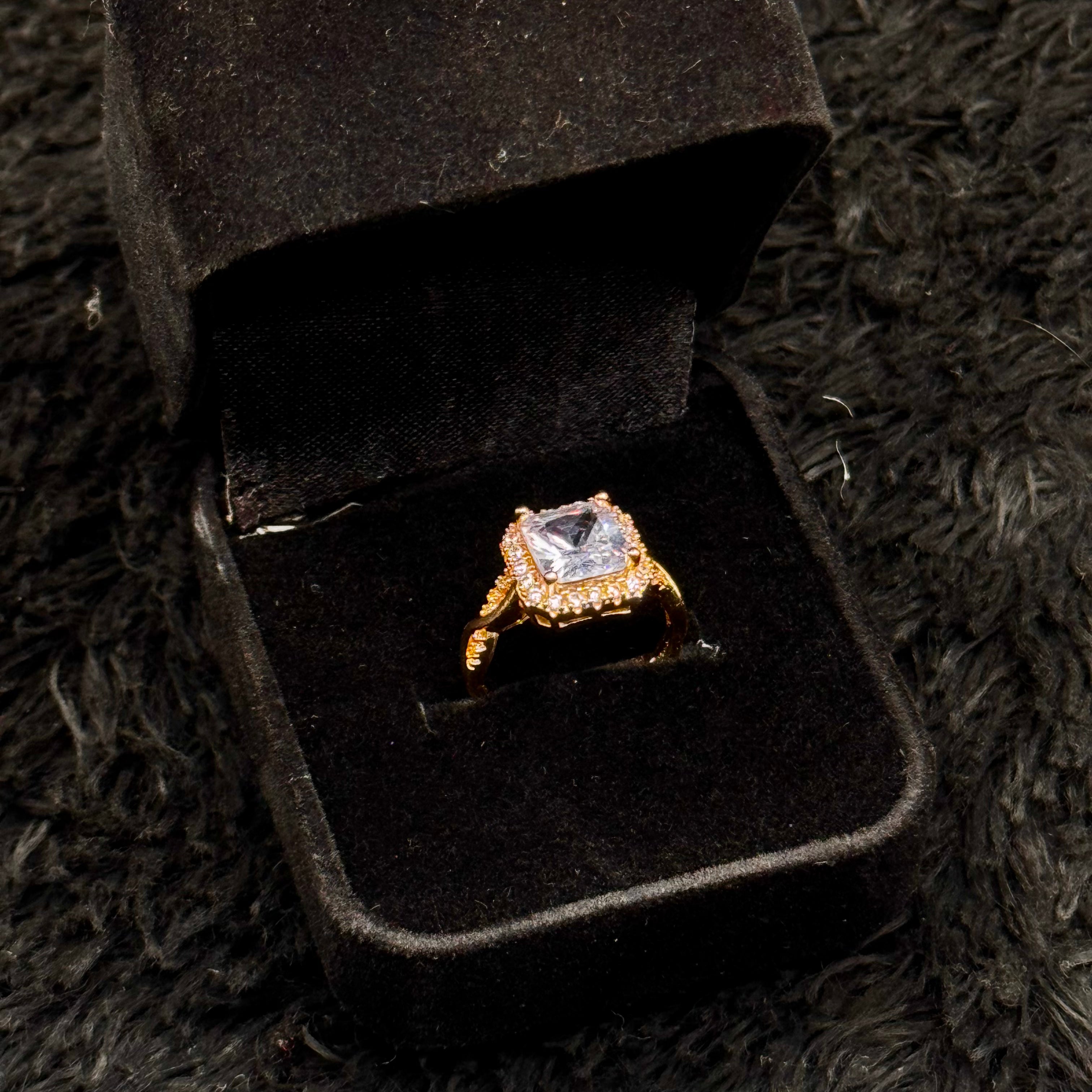 Sparkling Zircon Adjustable Rings