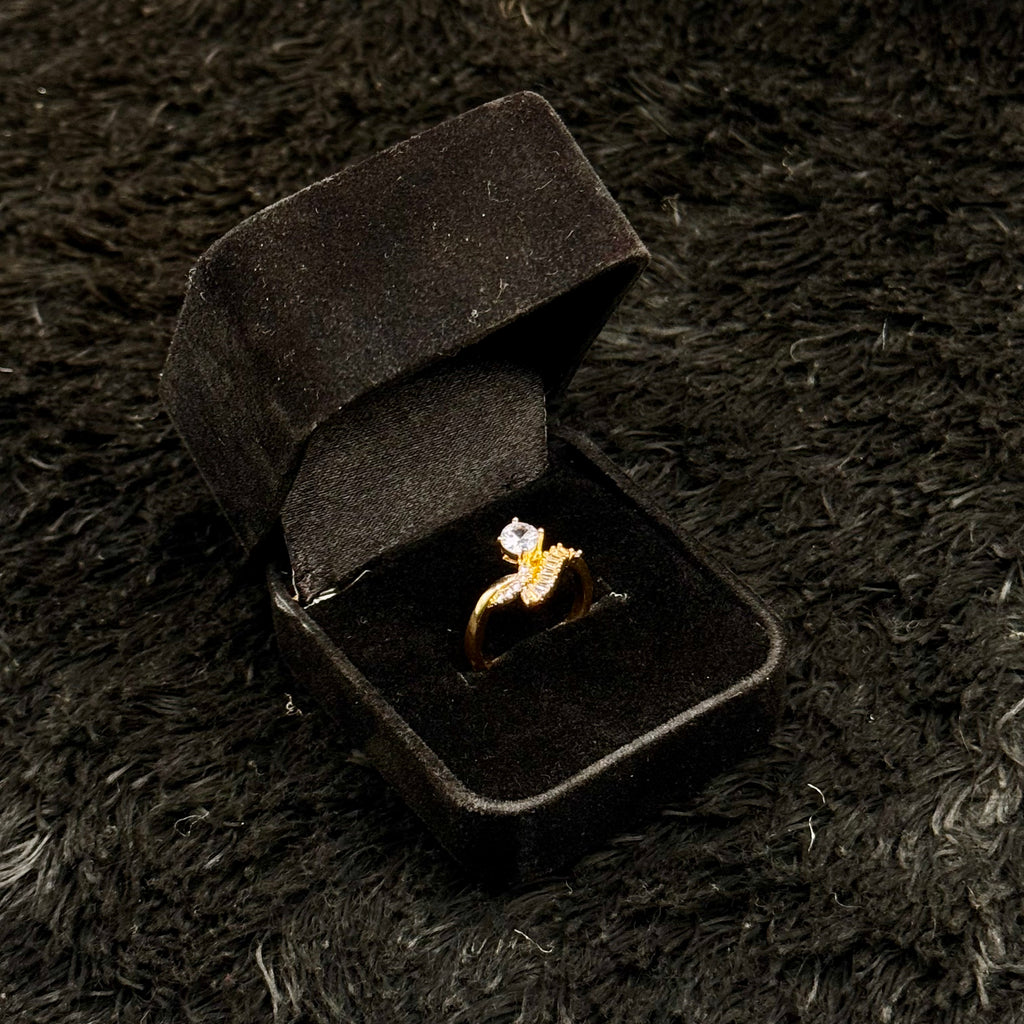 Sparkling Zircon Adjustable Rings
