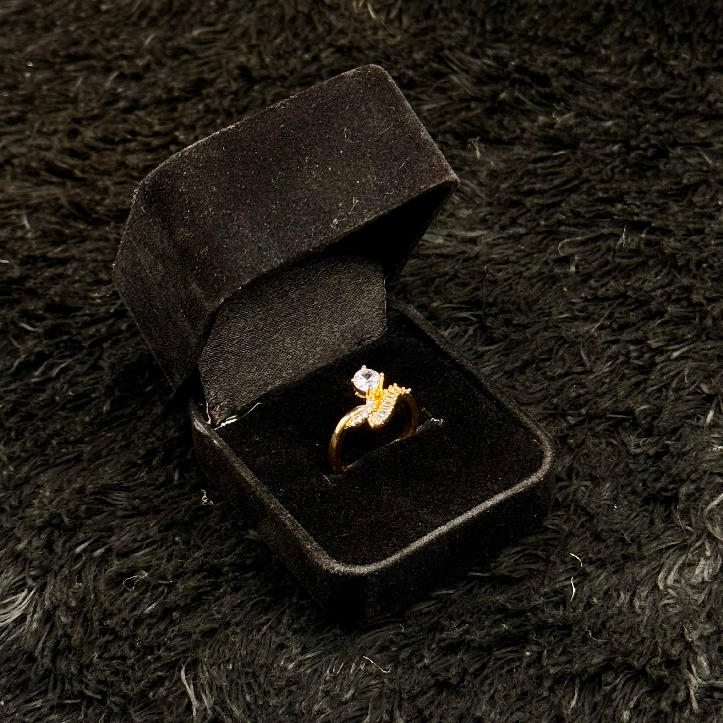 Sparkling Zircon Adjustable Rings