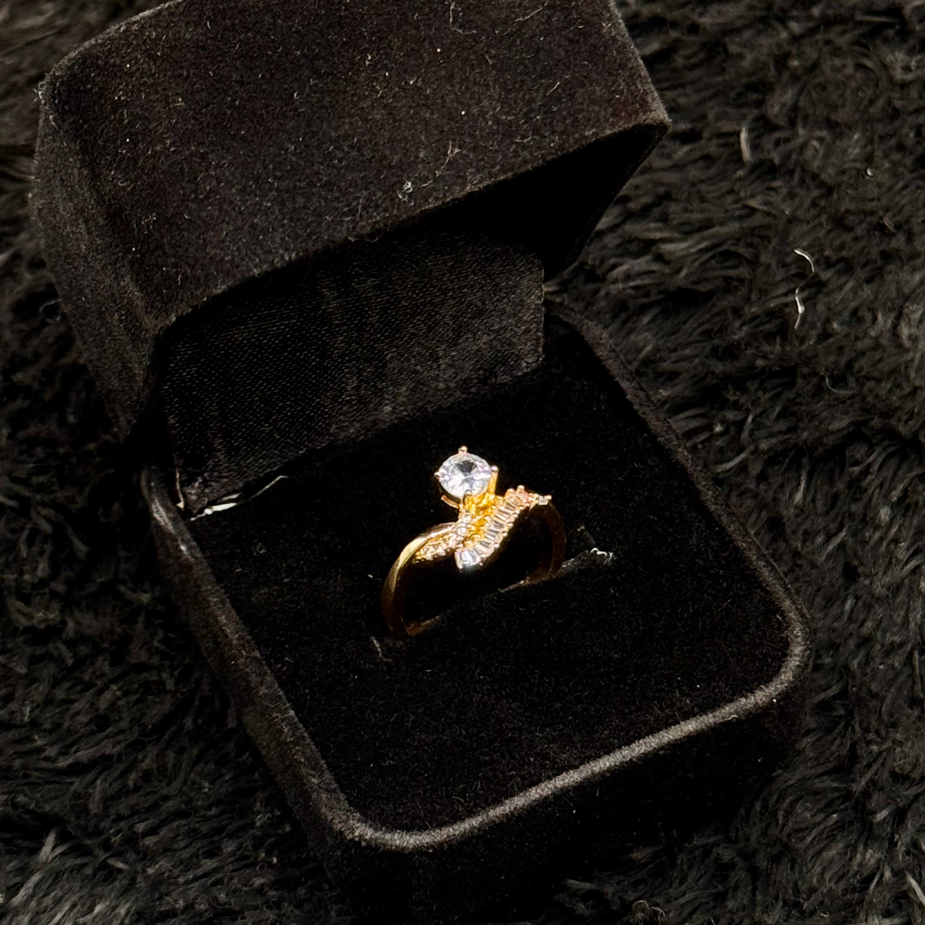 Sparkling Zircon Adjustable Rings