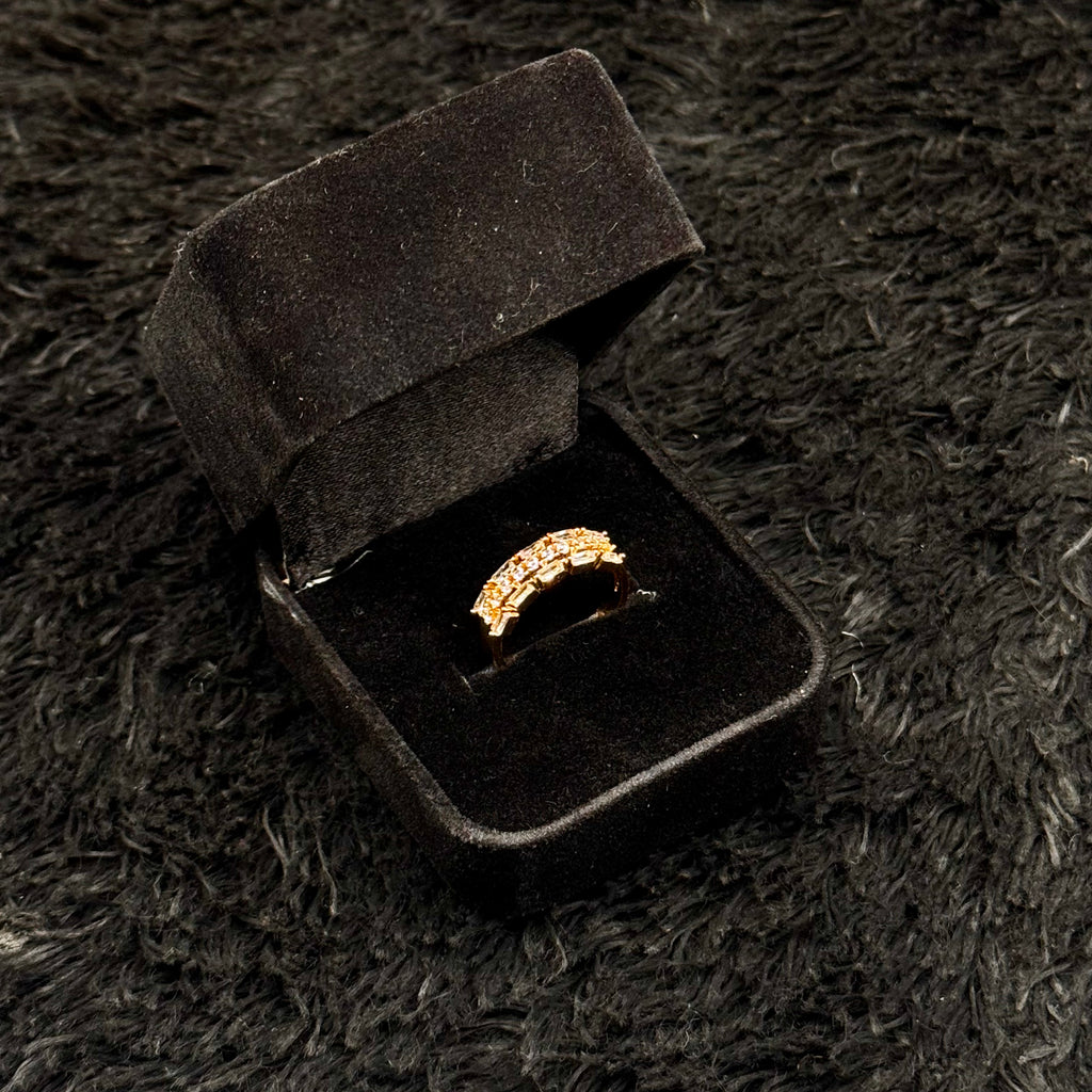Sparkling Zircon Adjustable Rings