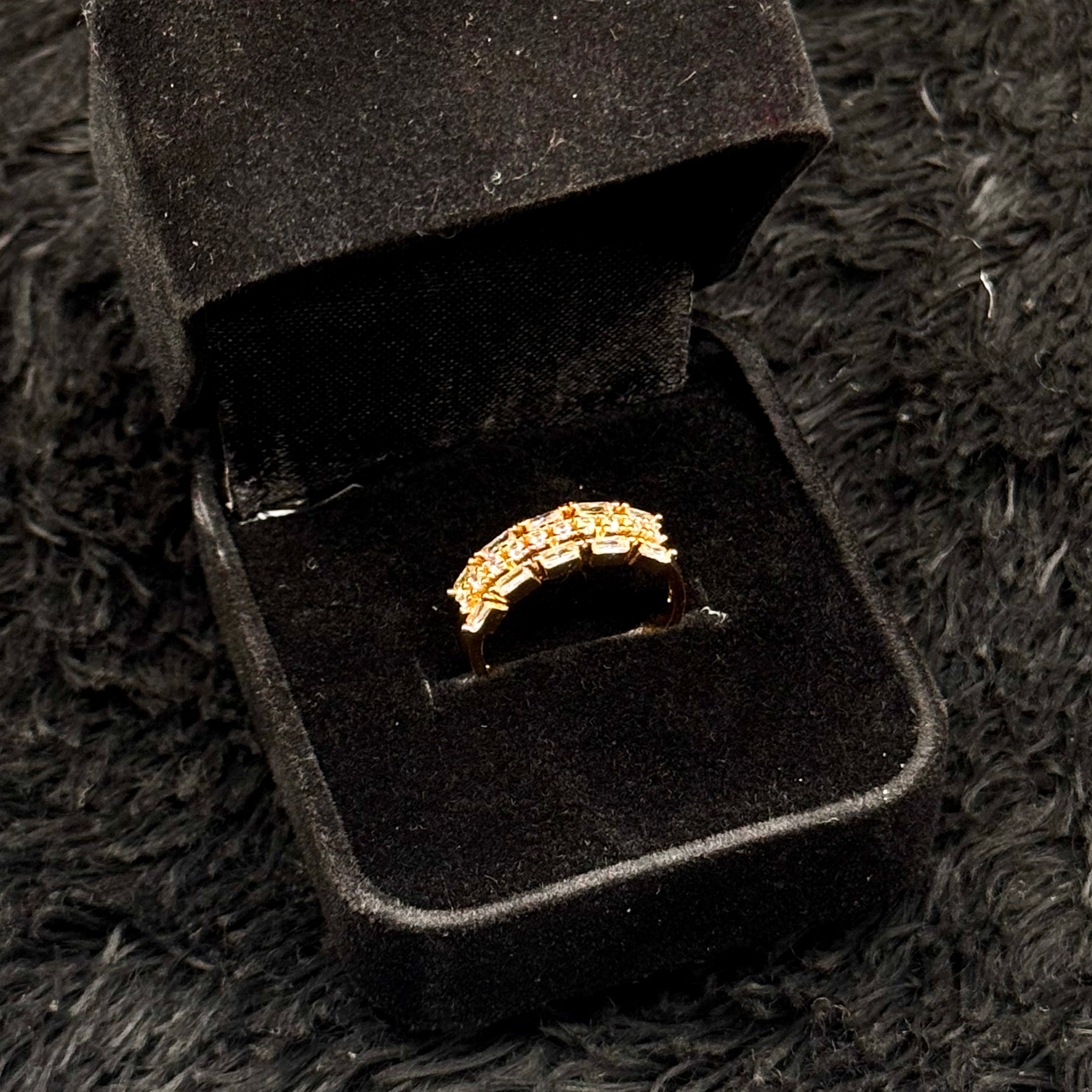 Sparkling Zircon Adjustable Rings