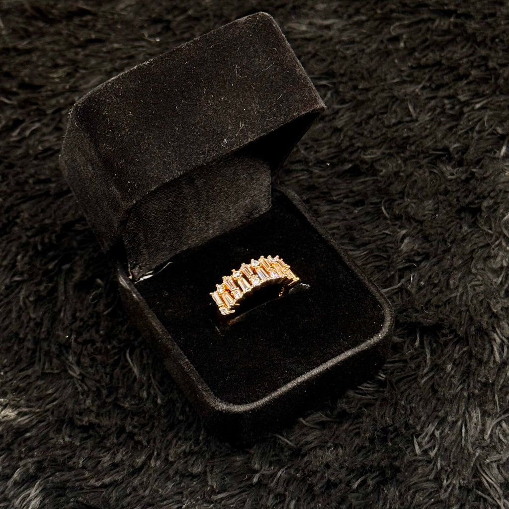 Sparkling Zircon Adjustable Rings