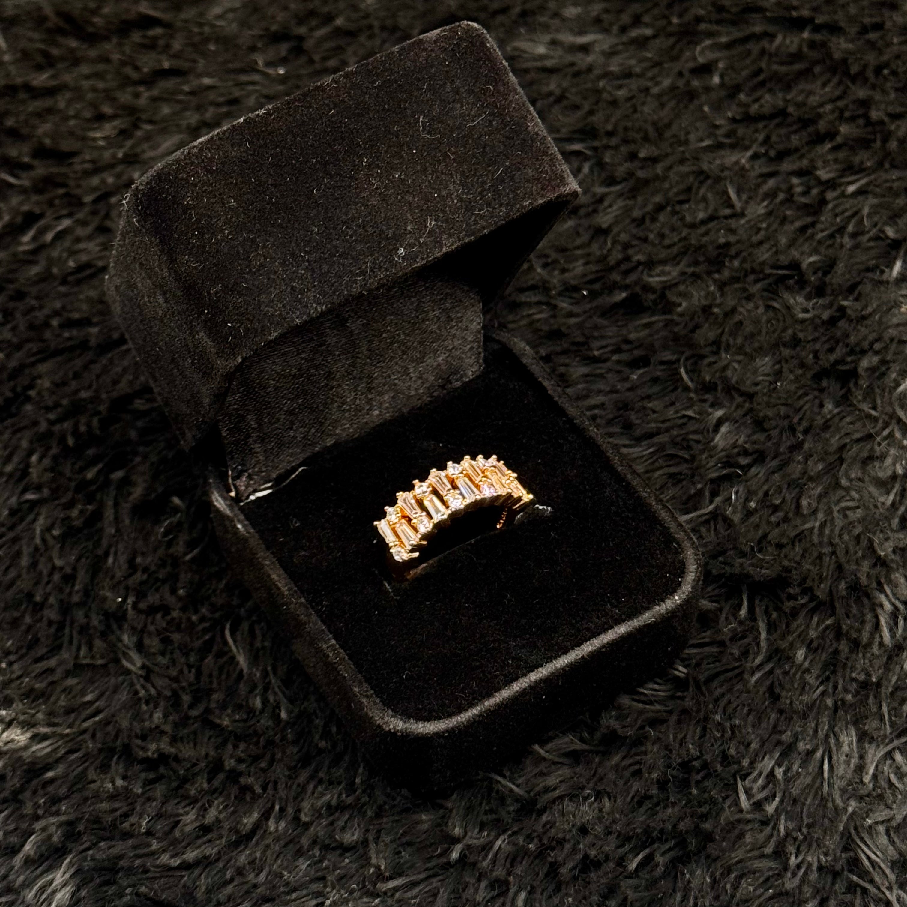 Sparkling Zircon Adjustable Rings