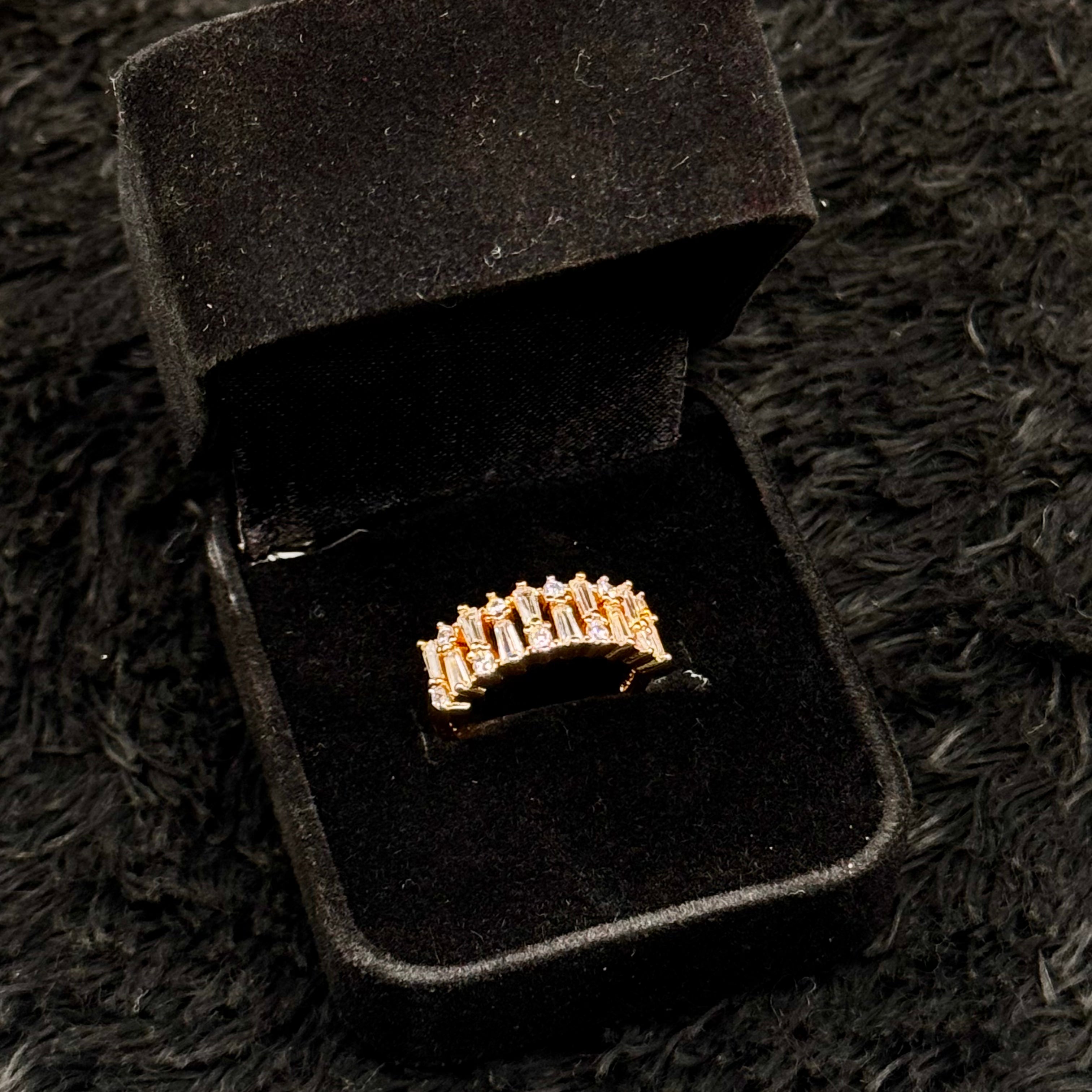 Sparkling Zircon Adjustable Rings