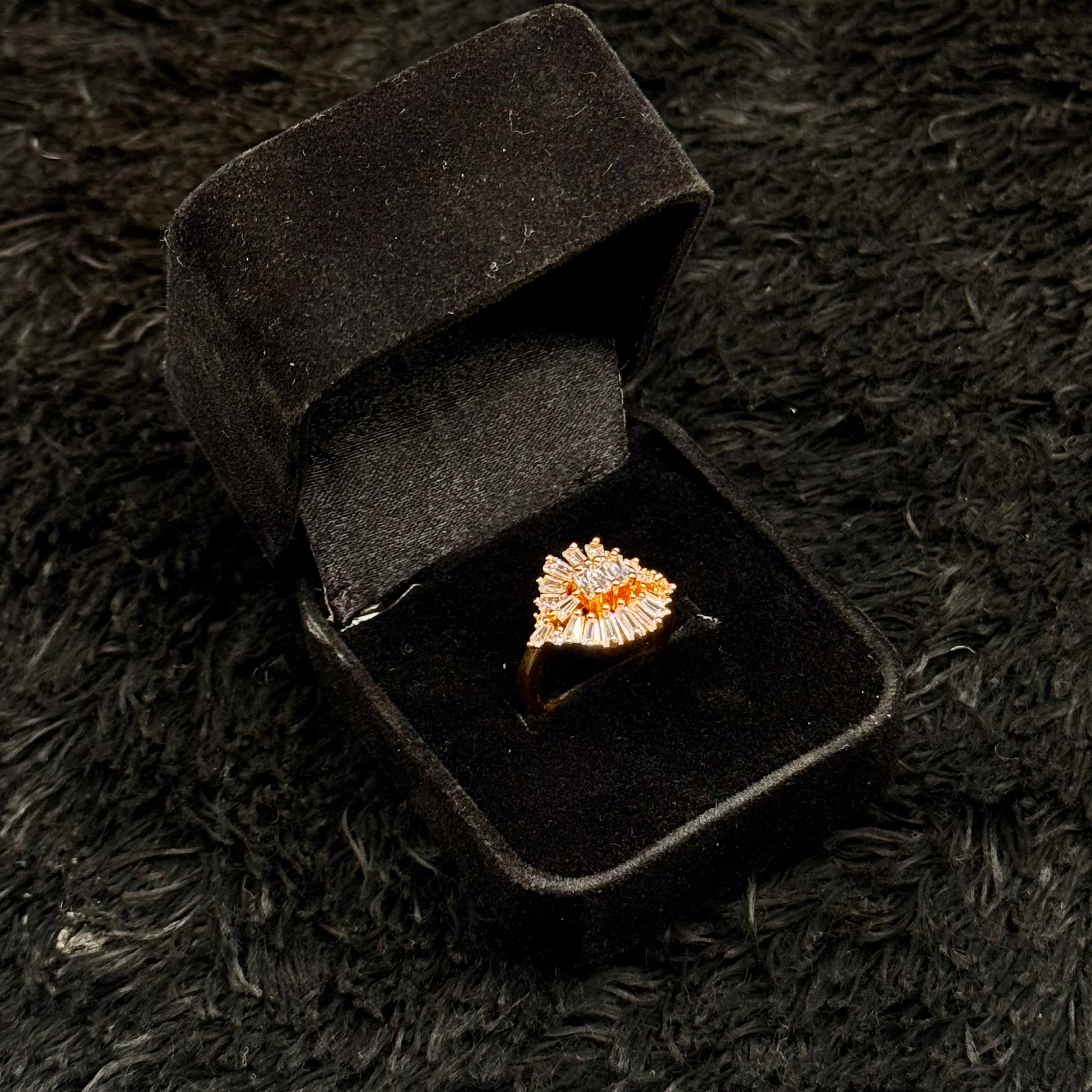 Sparkling Zircon Adjustable Rings