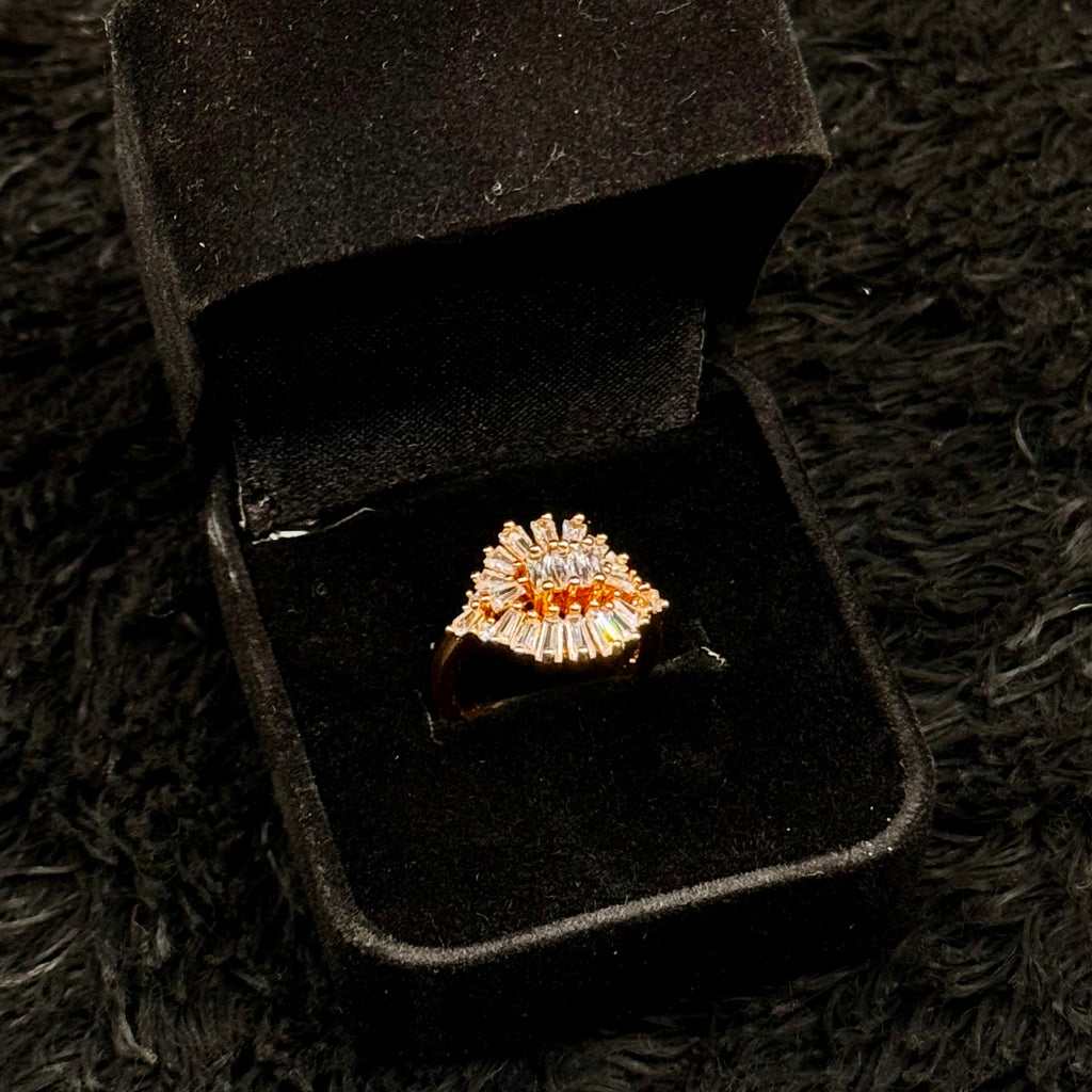 Sparkling Zircon Adjustable Rings
