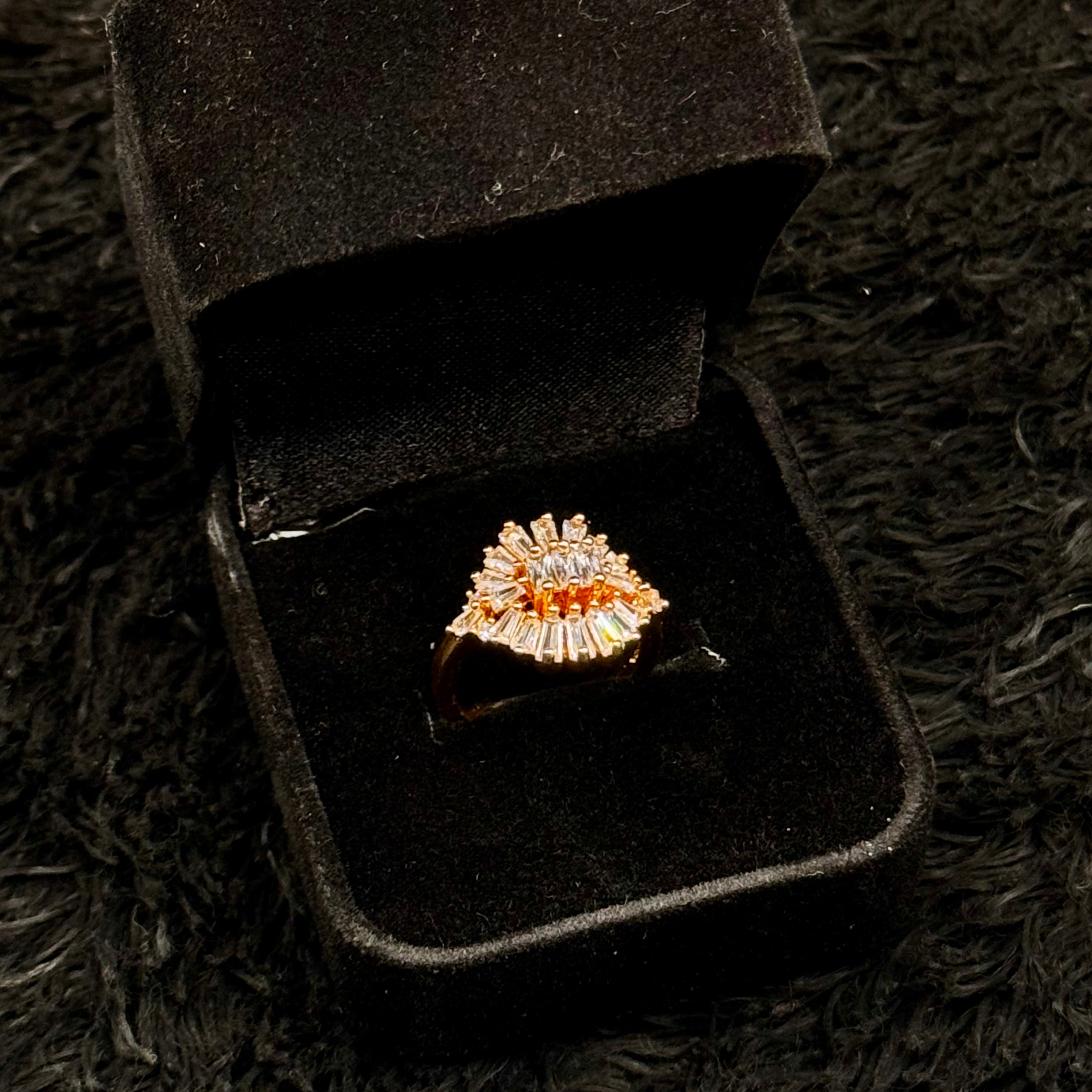 Sparkling Zircon Adjustable Rings
