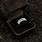 Sparkling Zircon Adjustable Rings