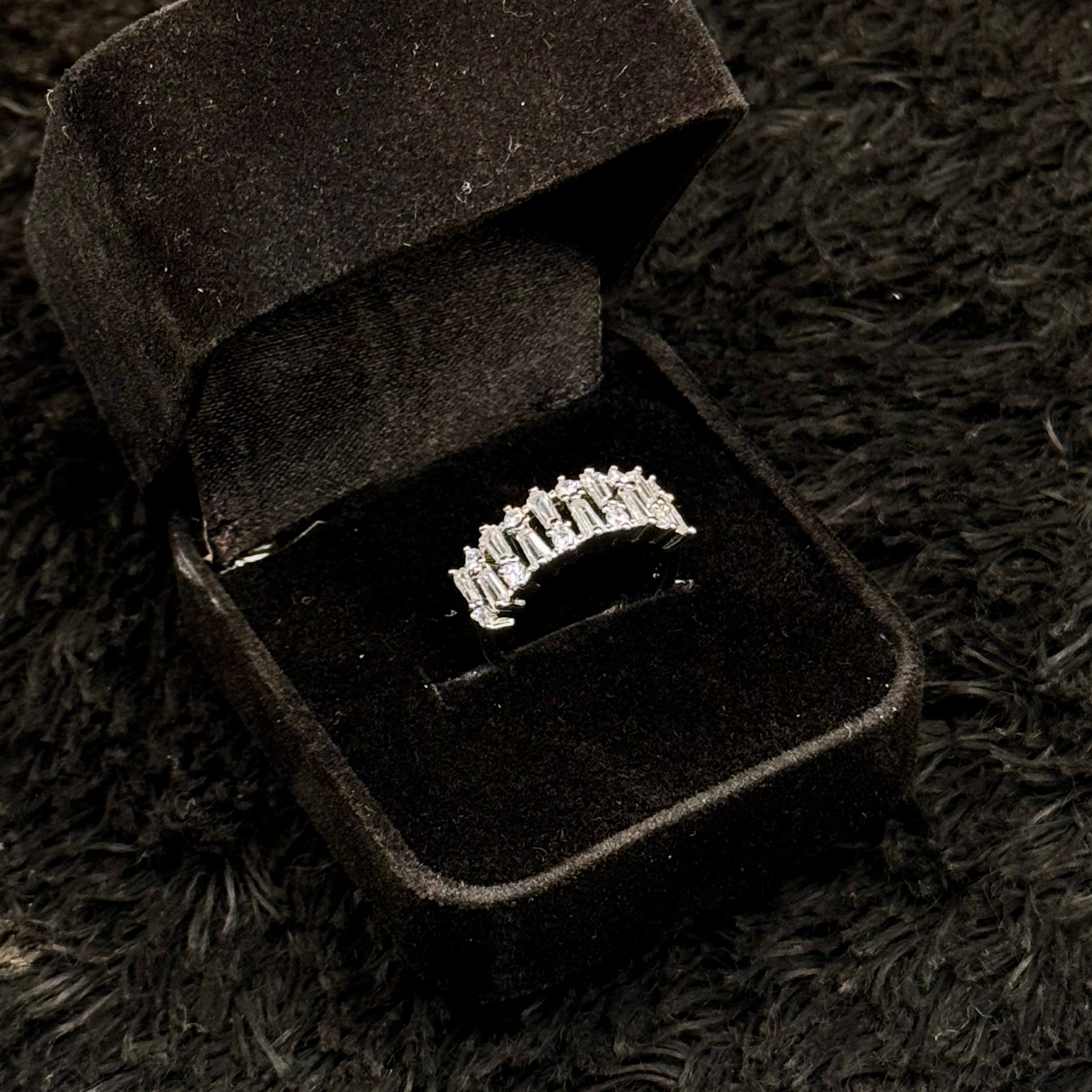 Sparkling Zircon Adjustable Rings