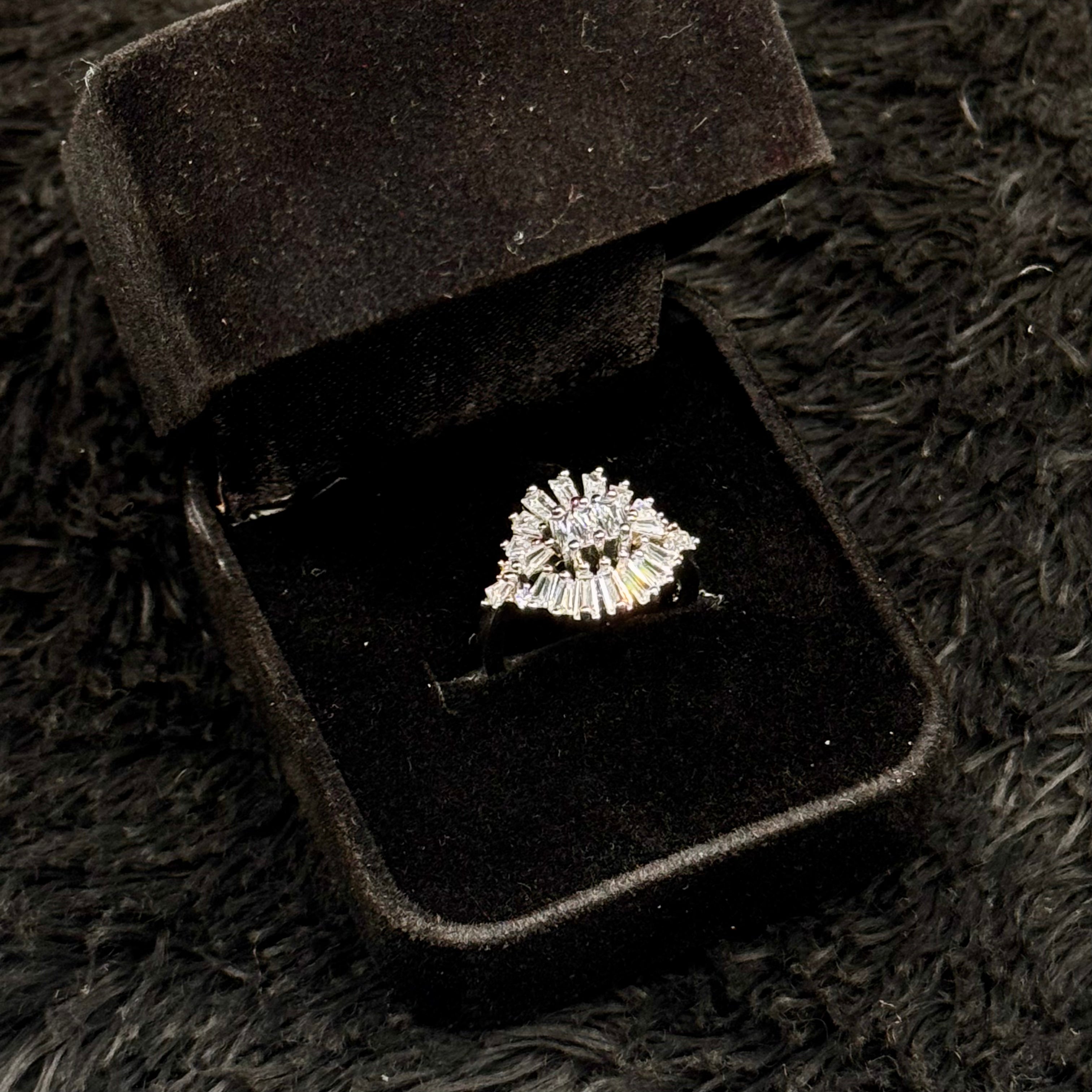 Sparkling Zircon Adjustable Rings