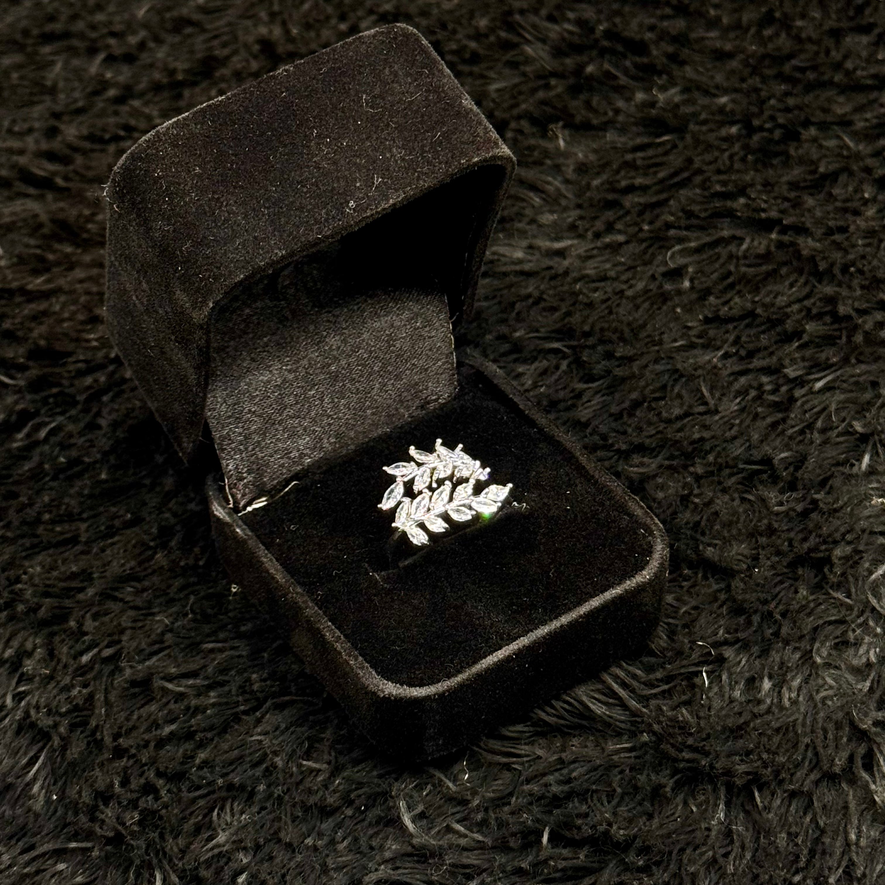 Sparkling Zircon Adjustable Rings