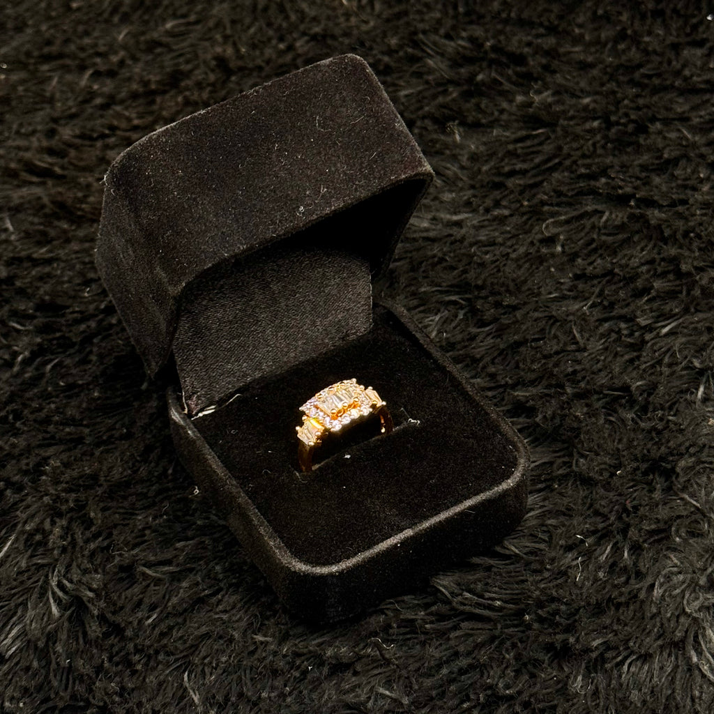 Sparkling Zircon Adjustable Rings