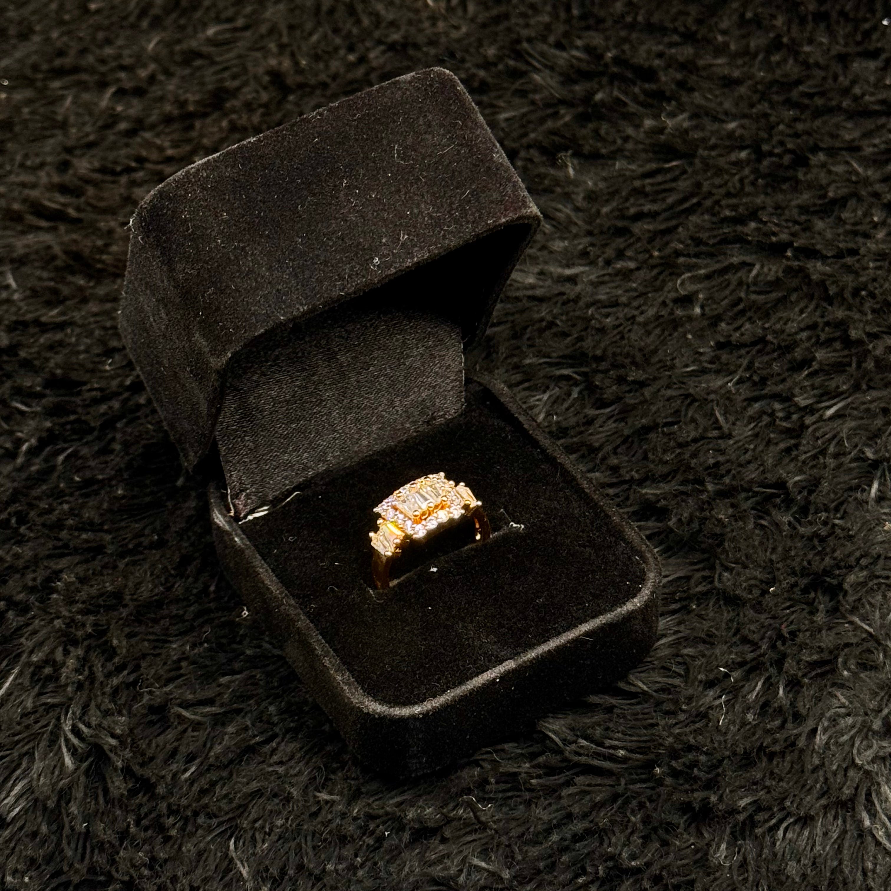 Sparkling Zircon Adjustable Rings