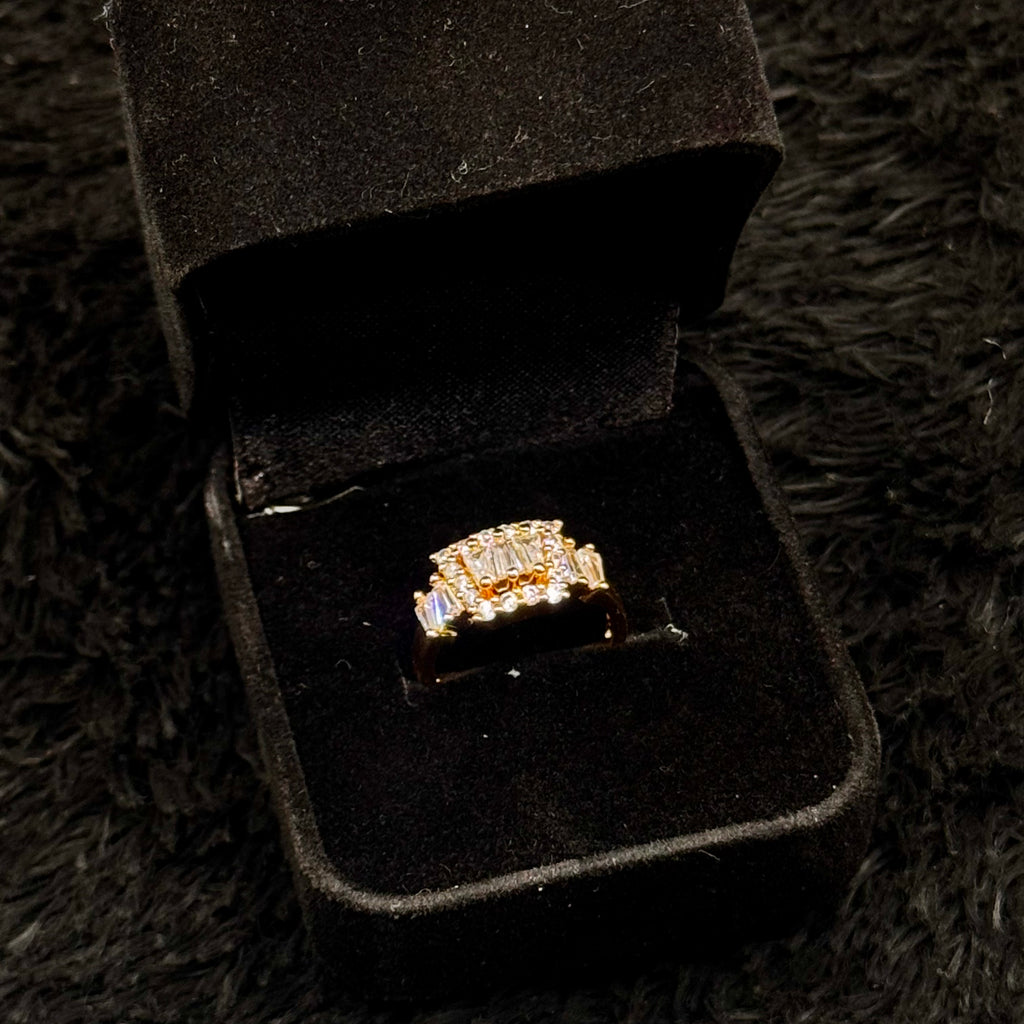 Sparkling Zircon Adjustable Rings