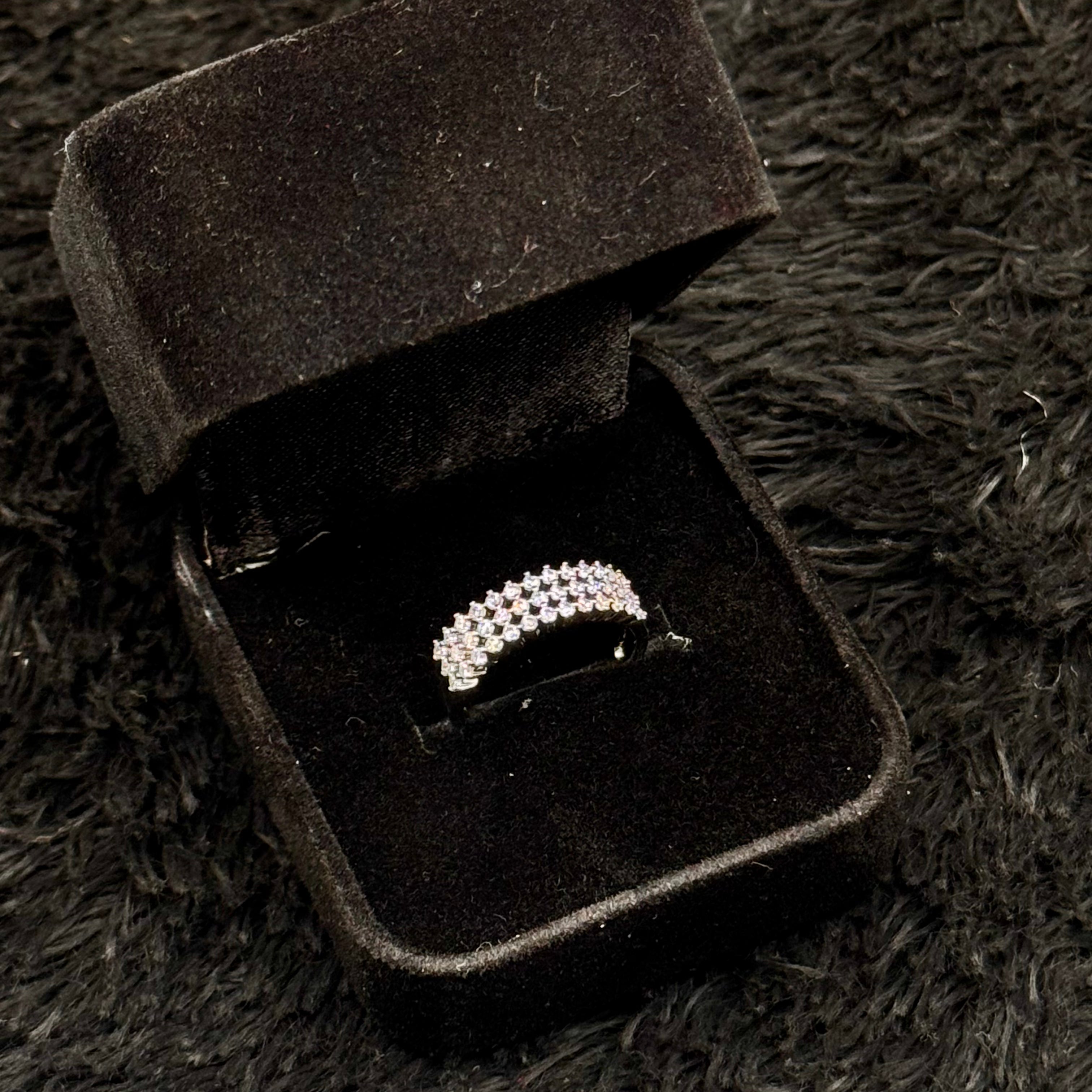 Sparkling Zircon Adjustable Rings