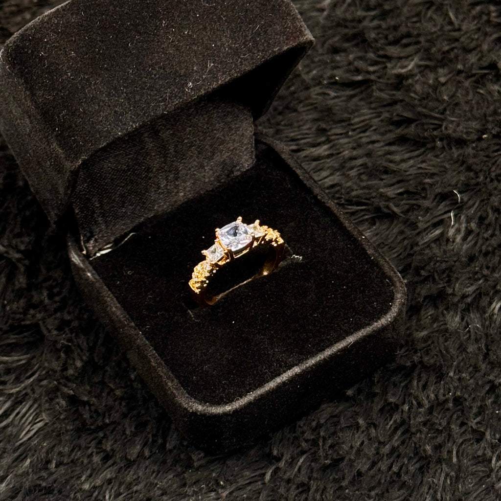 Sparkling Zircon Adjustable Rings