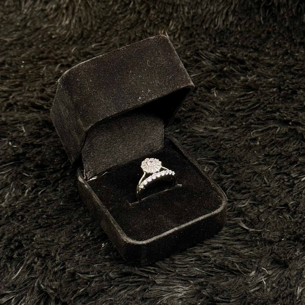 Sparkling Zircon Adjustable Rings