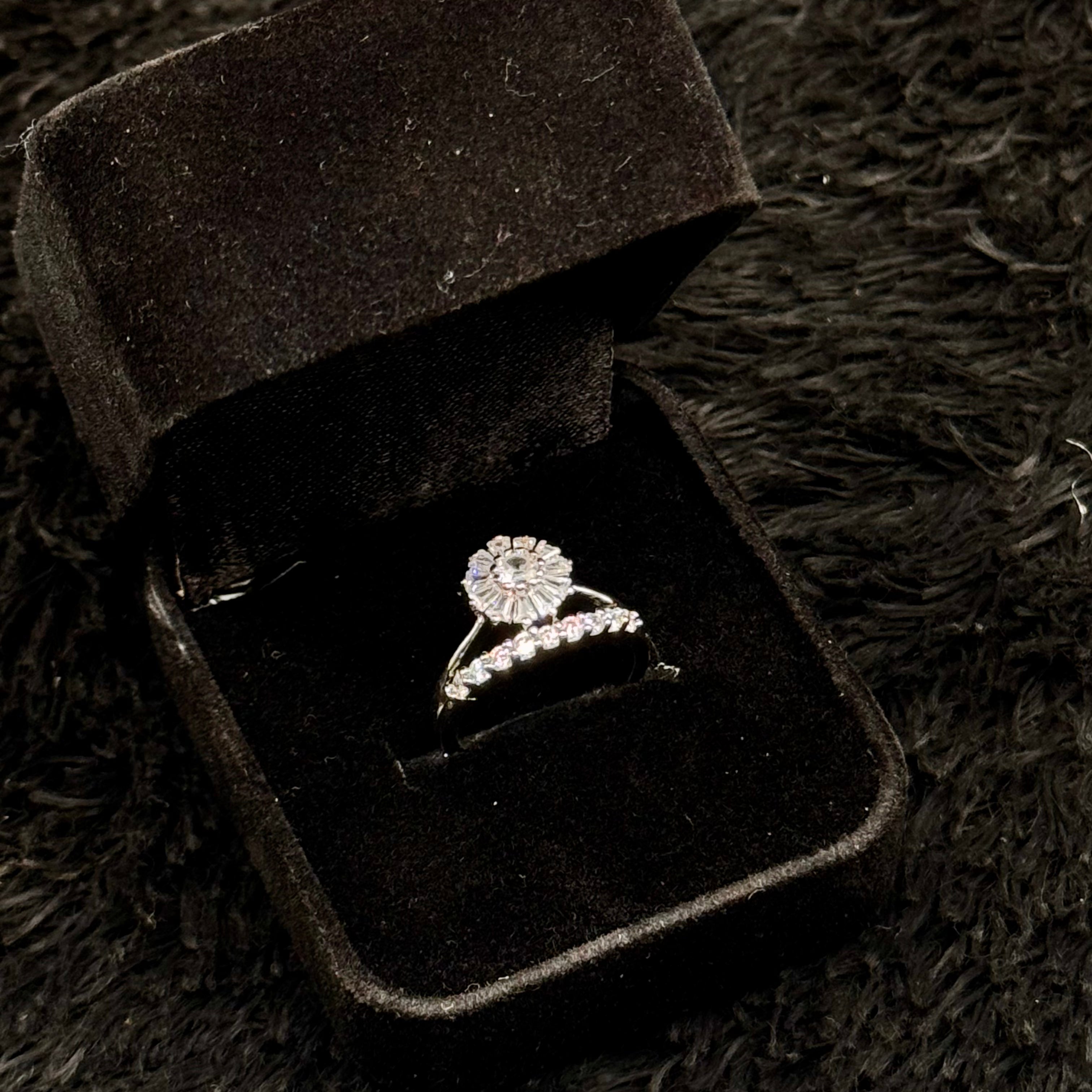 Sparkling Zircon Adjustable Rings