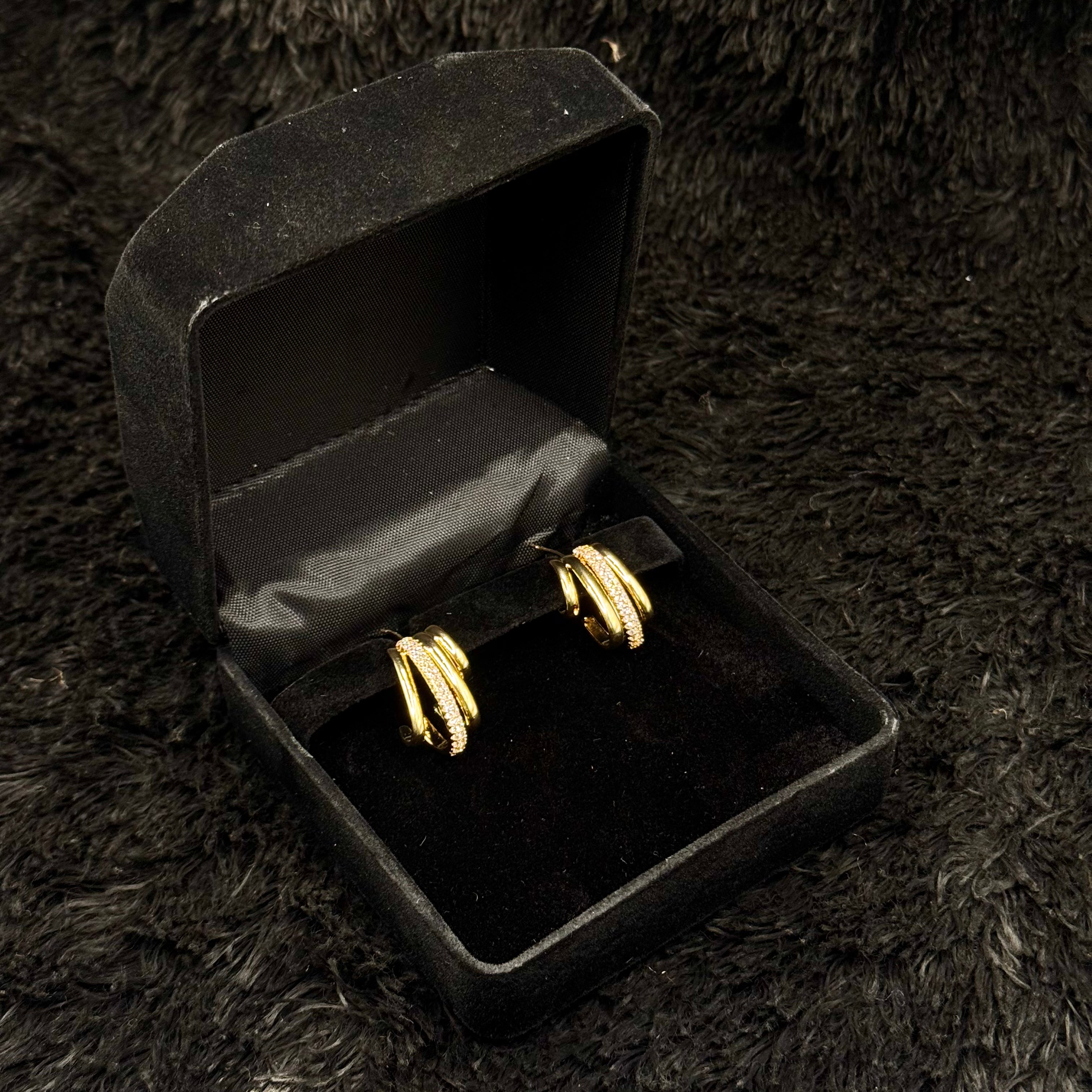 Elegant Gold Stud Earrings