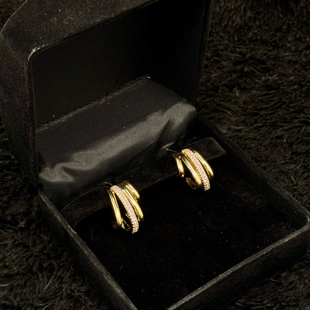 Elegant Gold Stud Earrings