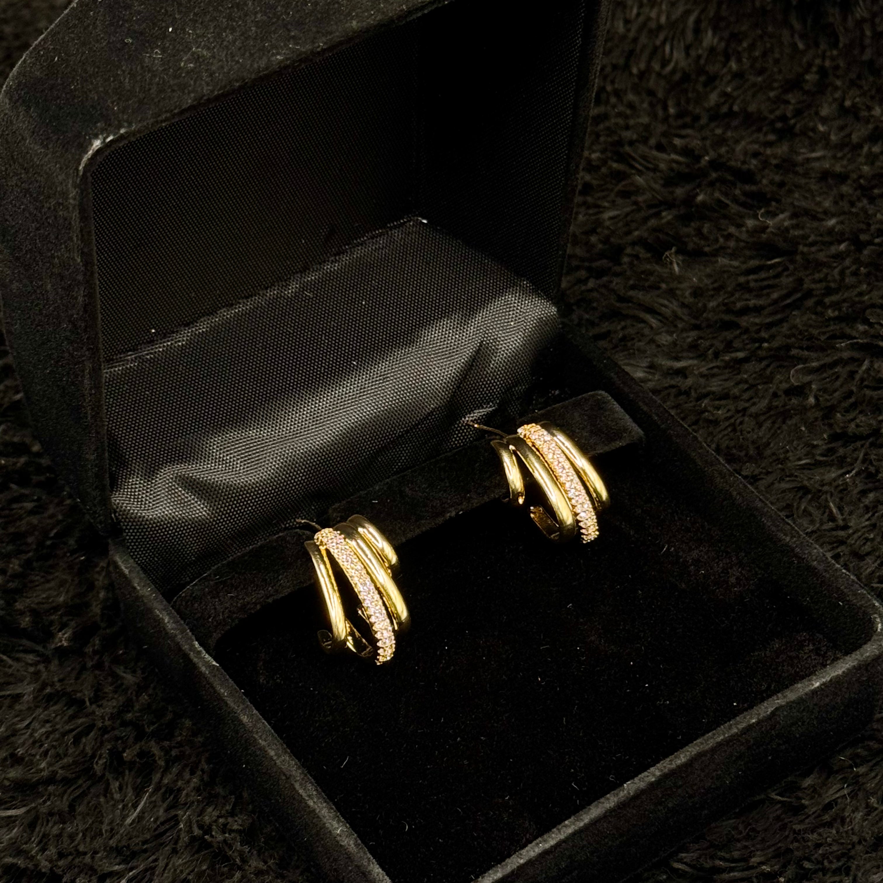 Elegant Gold Stud Earrings