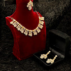 Elegant Golden Necklace Cubic Set