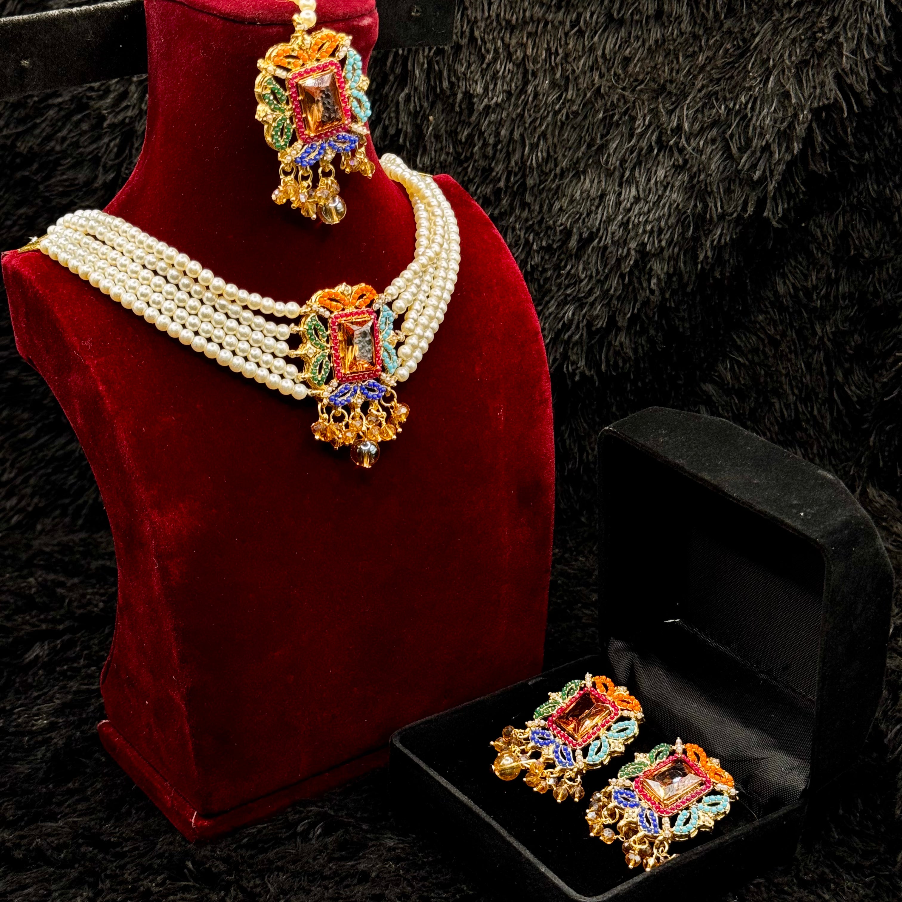 Elegant Multi Stone Noratan Set