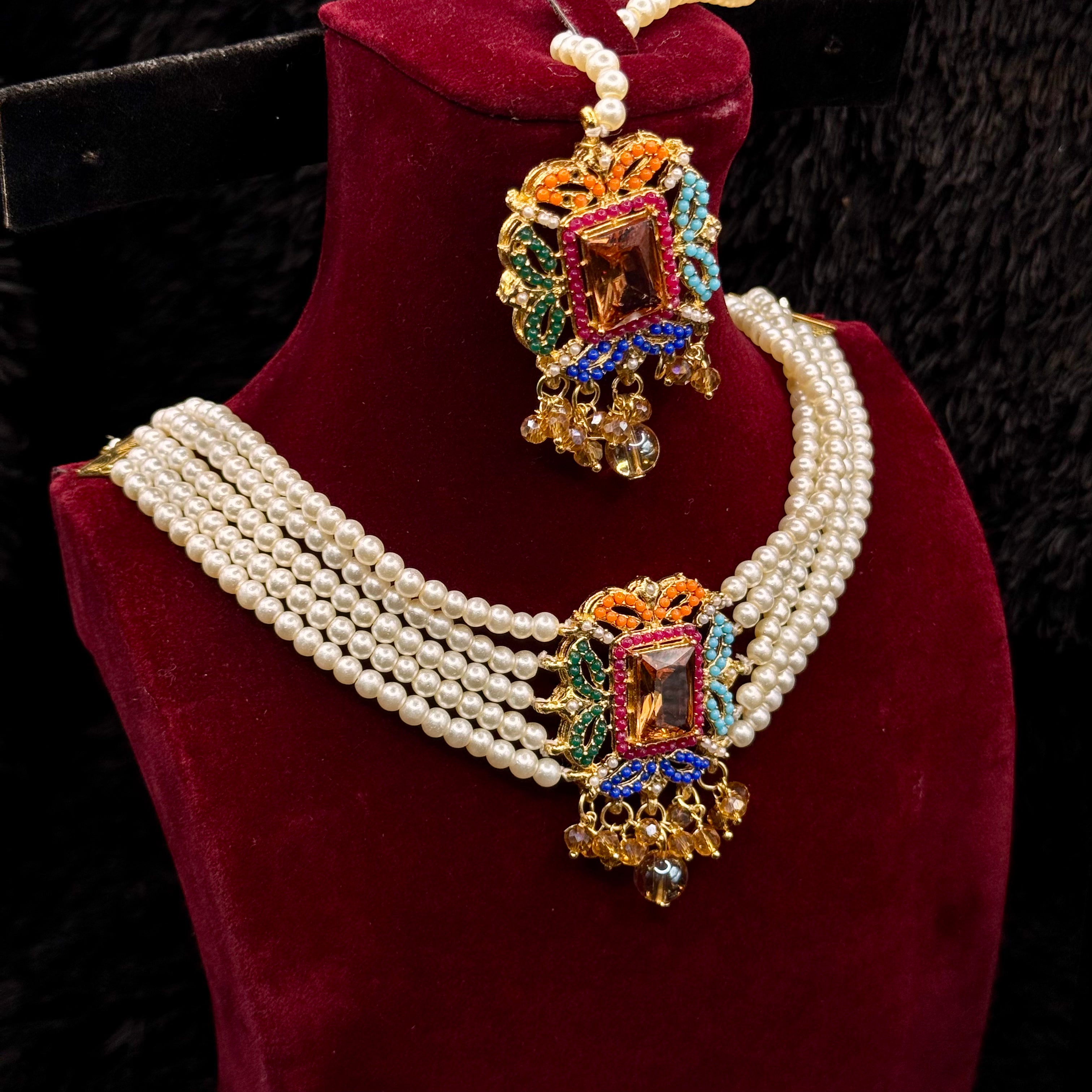 Elegant Multi Stone Noratan Set