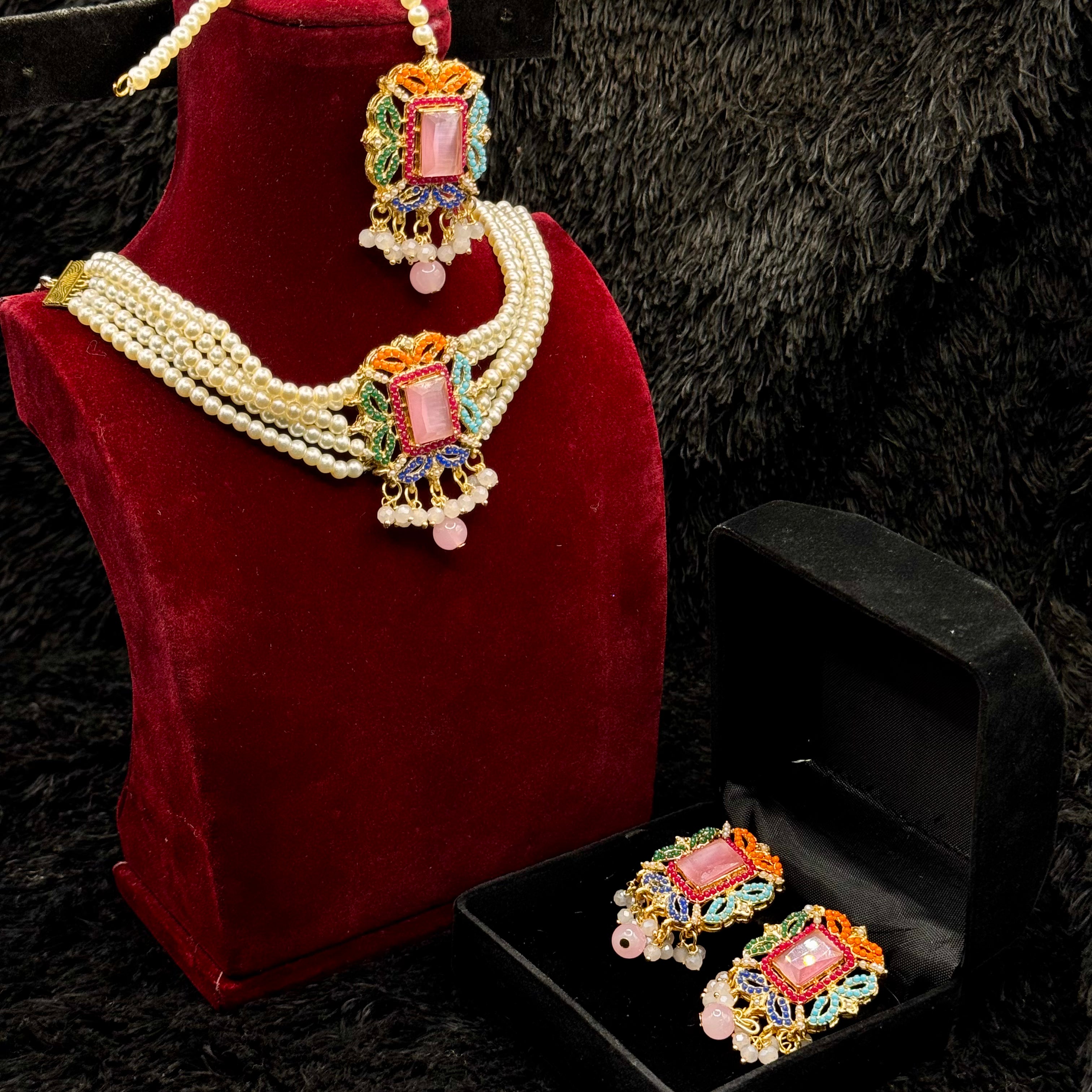 Elegant Multi Stone Noratan Set