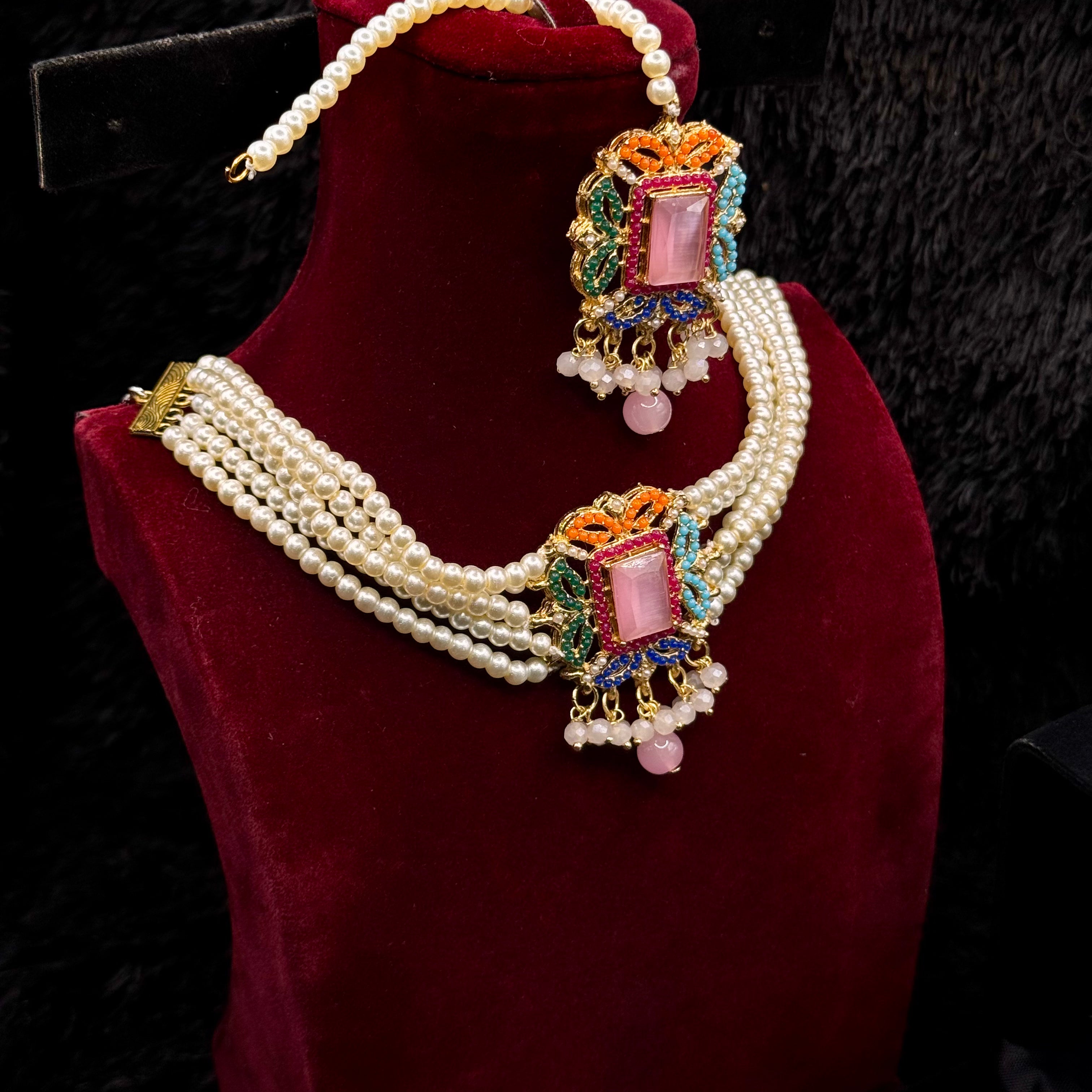 Elegant Multi Stone Noratan Set