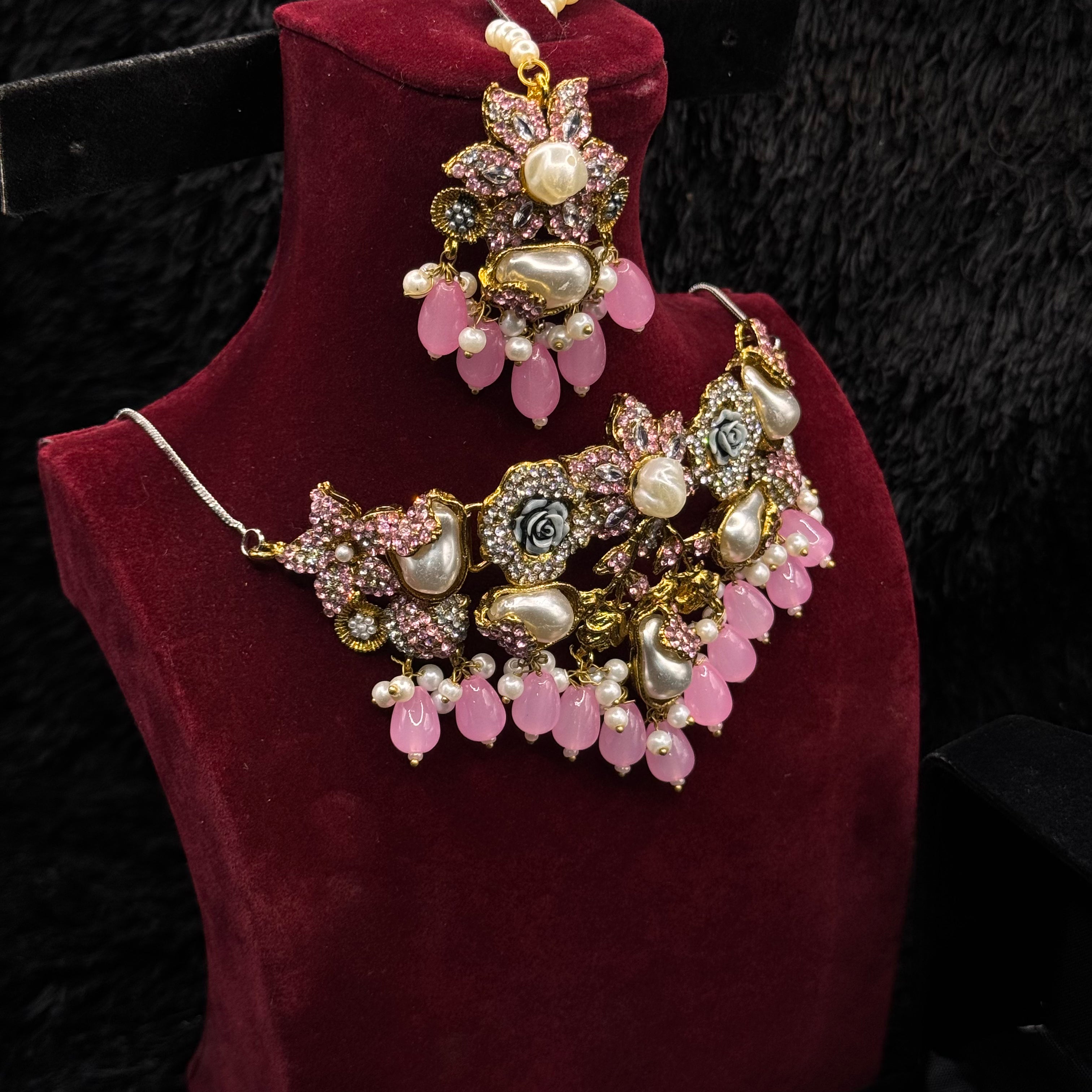 Rajwadi Mother of Pearl Jewelry Set