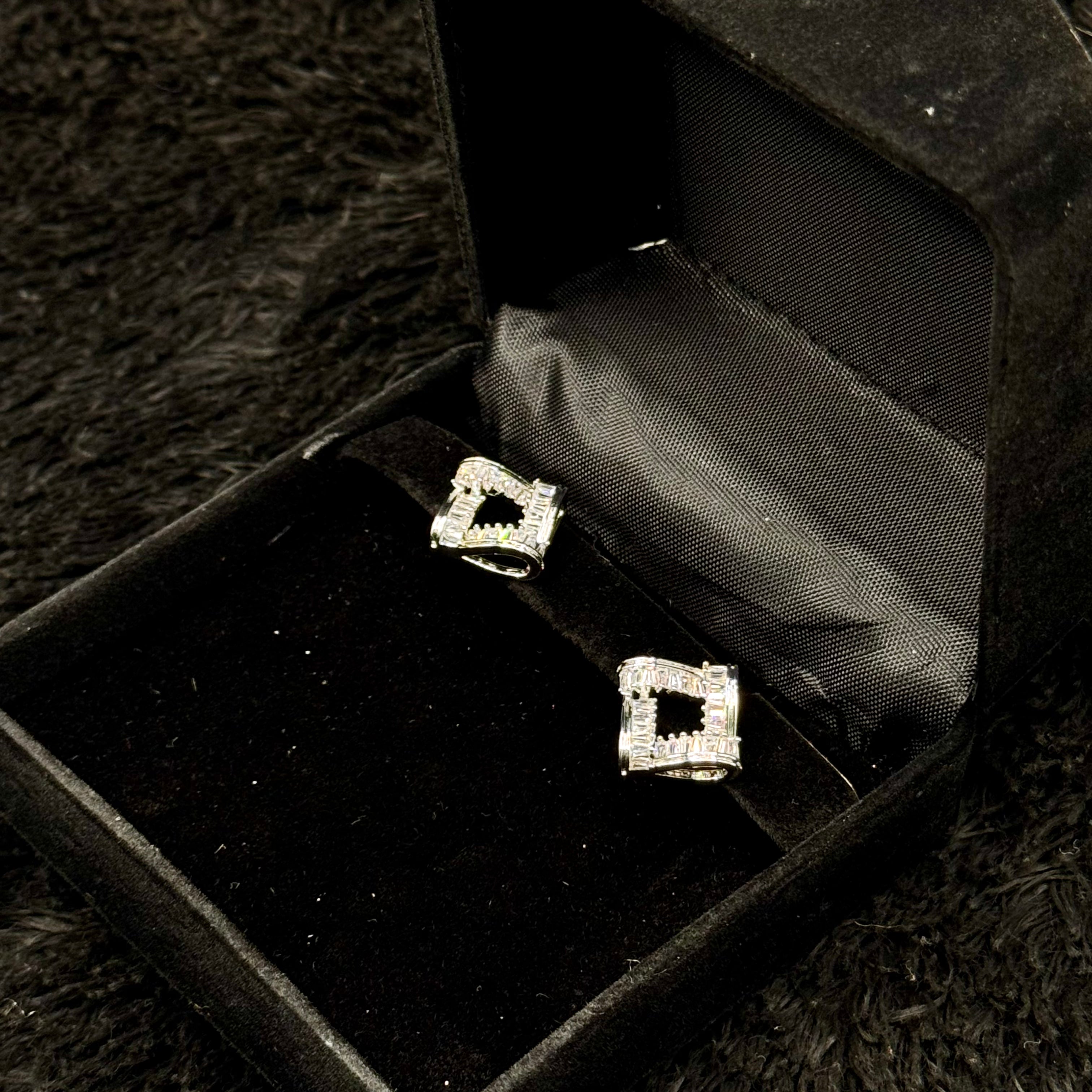Stylish Silver Cubic Studs