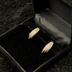 Elegant Golden Cubic Studs