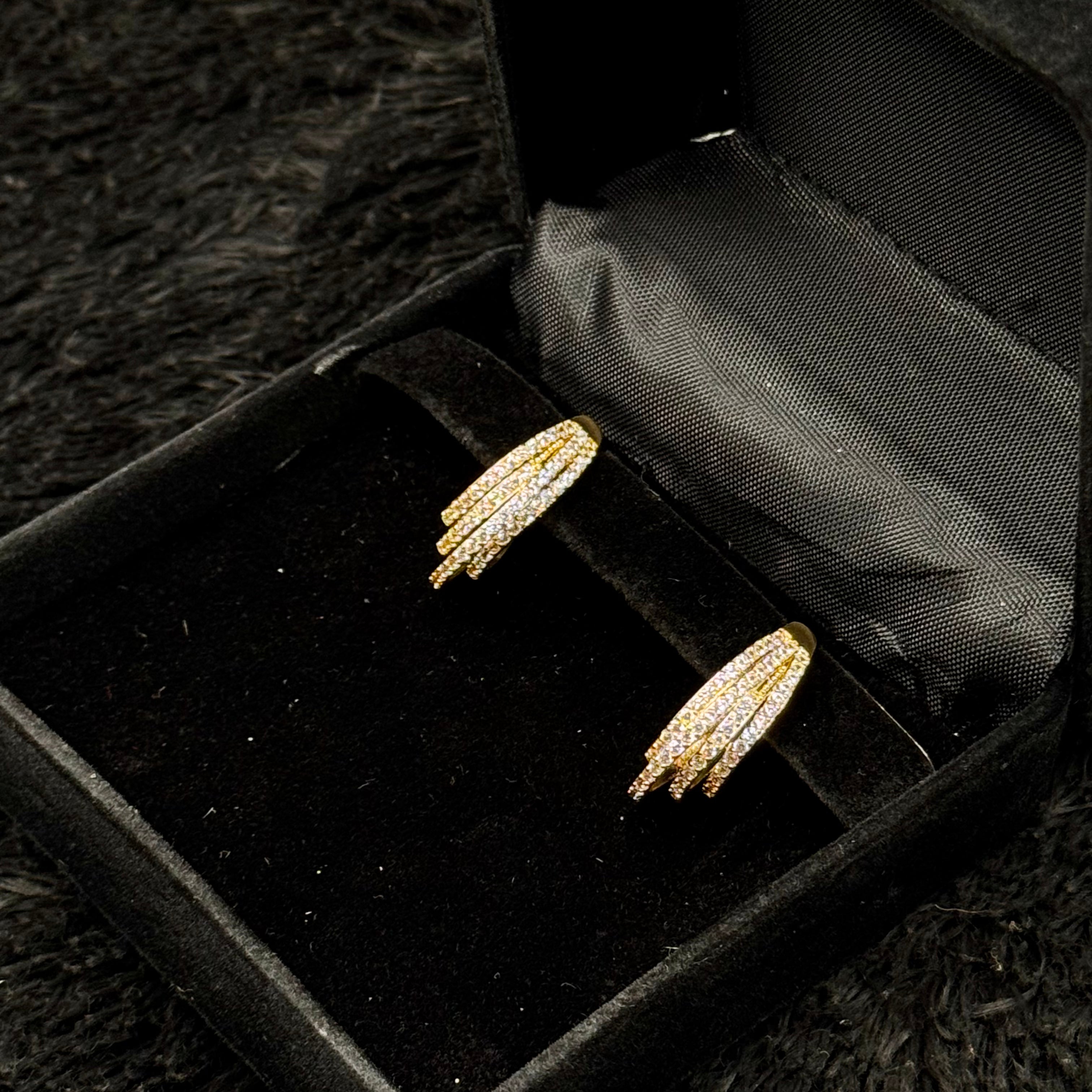 Elegant Golden Cubic Studs