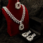 Elegant Silver Fancy Mala Set