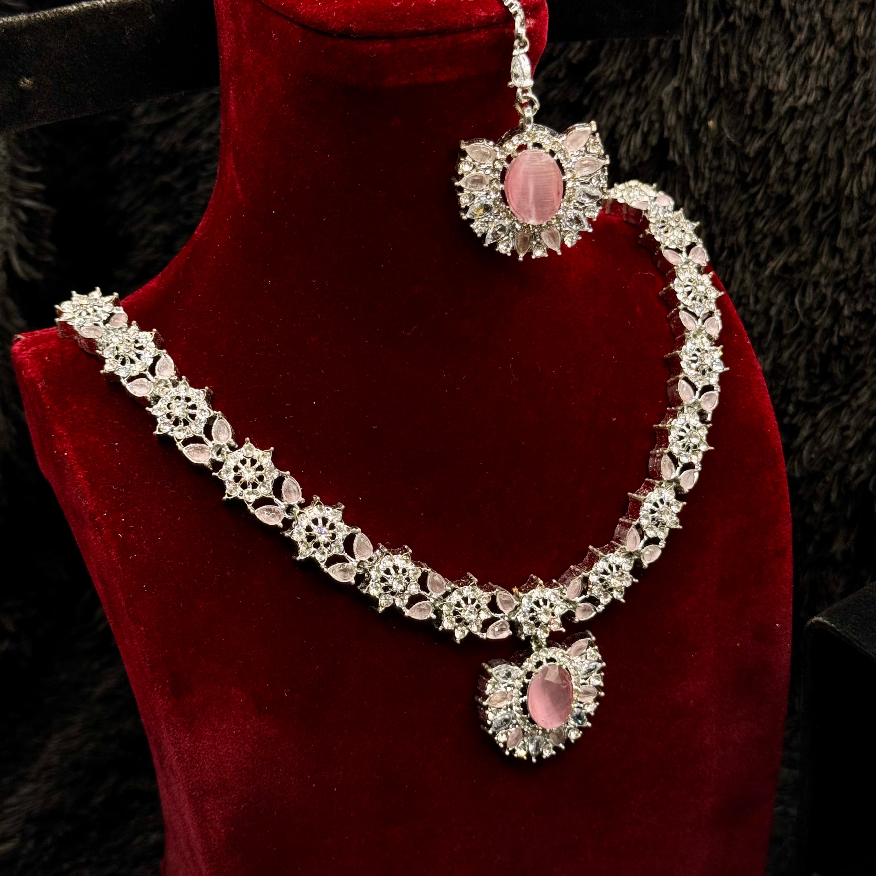 Elegant Silver Necklace Set