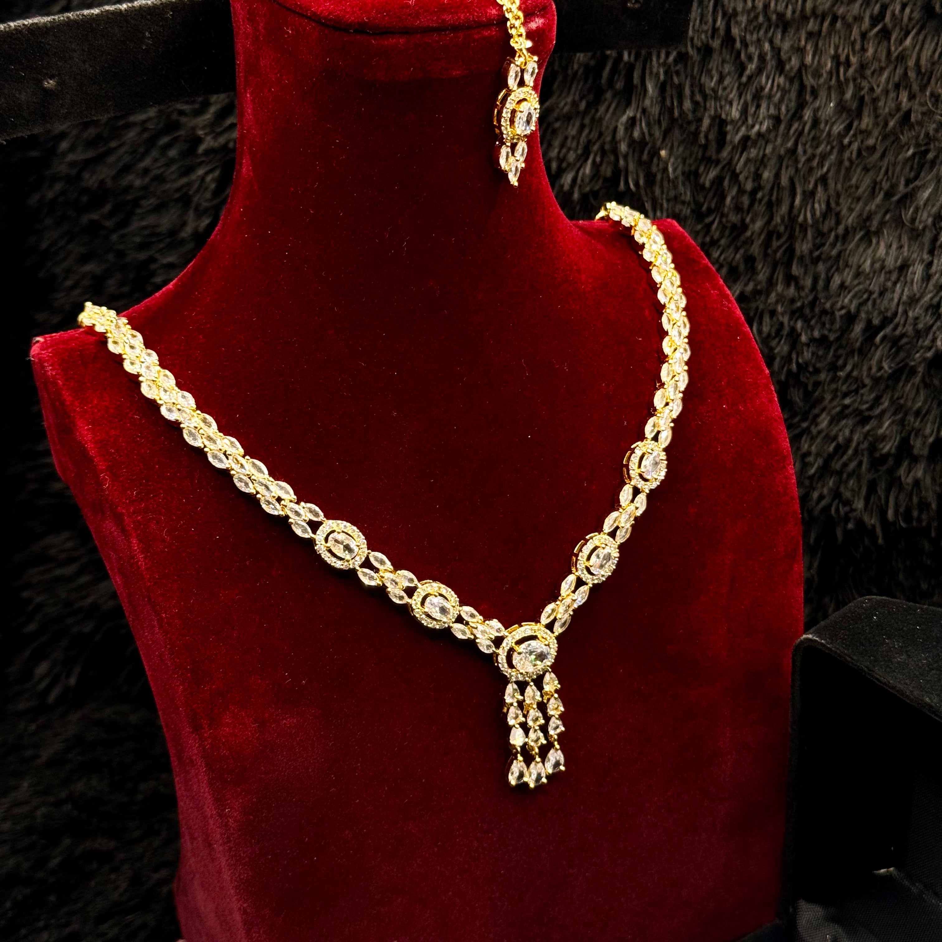 Stunning Indian Zircon Jewelry Set