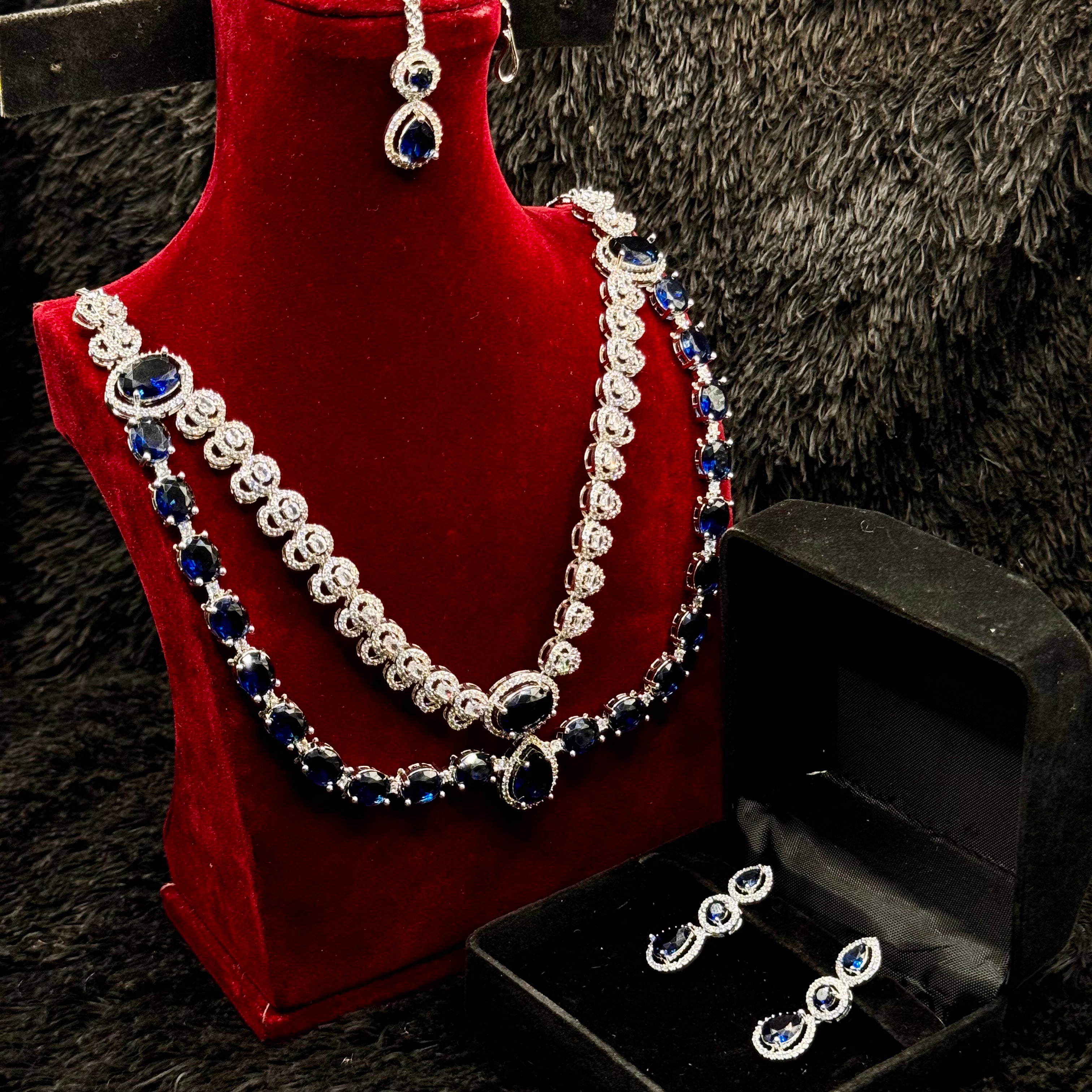 Elegant Indian Double Line Jewelry Set